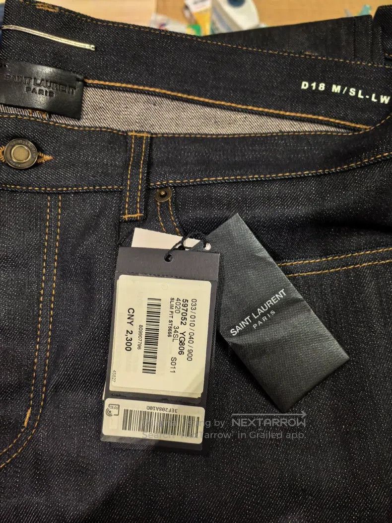 Saint Laurent Paris Saint Laurent Paris Denim Jeans Size US 34 / EU 50 - 6 Thumbnail