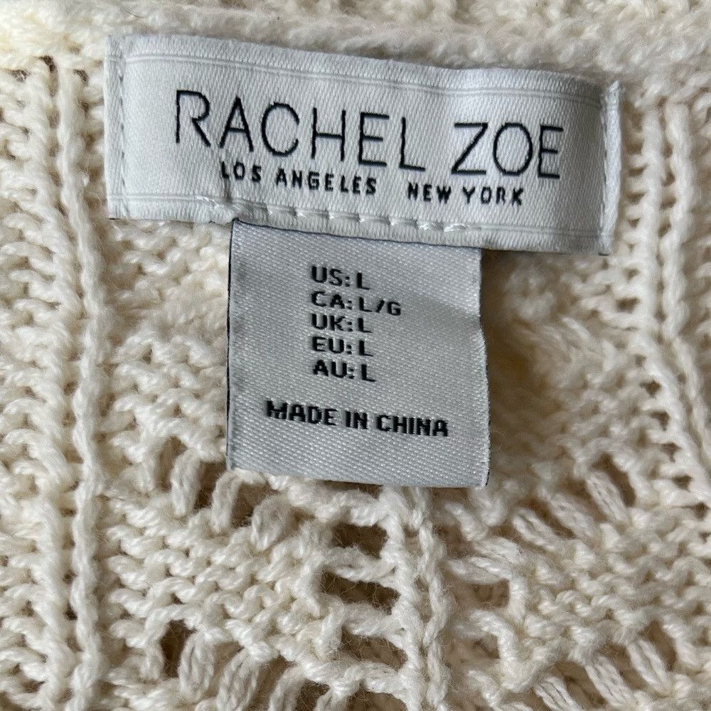 Rachel Zoe Rachel Zoe Women's Cardigan Sweater Beige Button-Up Long Sl Size L / US 10 / IT 46 - 5 Thumbnail