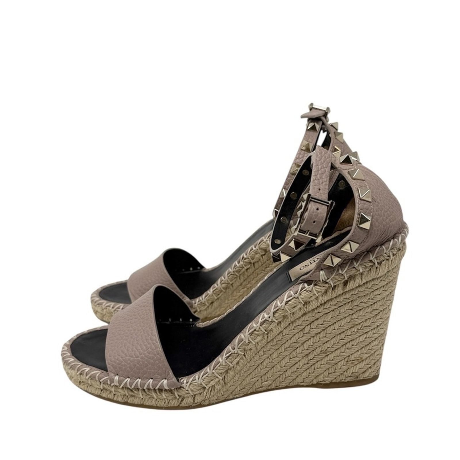 Valentino Valentino Garavani Rockstud Espadrille Wedge Sandals Size 39 Size US 9 / IT 39 - 4 Thumbnail