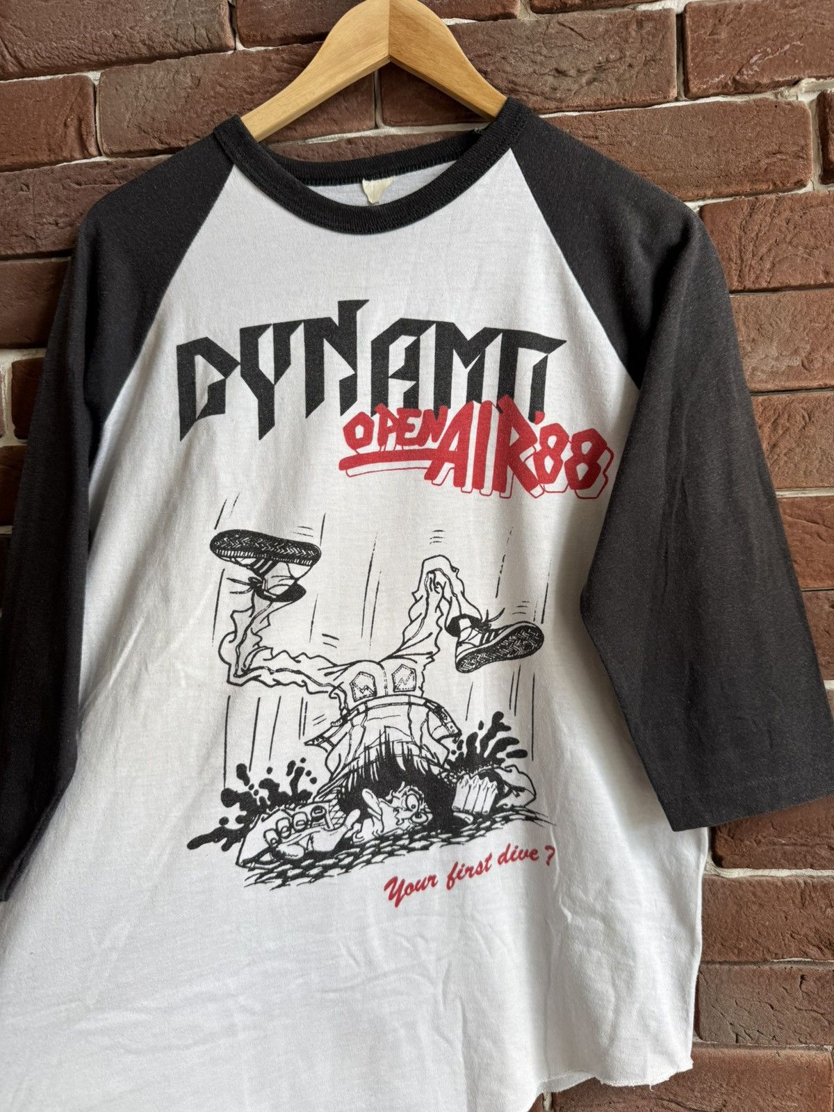 Band Tees 1988 Vintage Dynamo Open Air Festival Raglan Tee Band Grail Size US L / EU 52-54 / 3 - 4 Thumbnail
