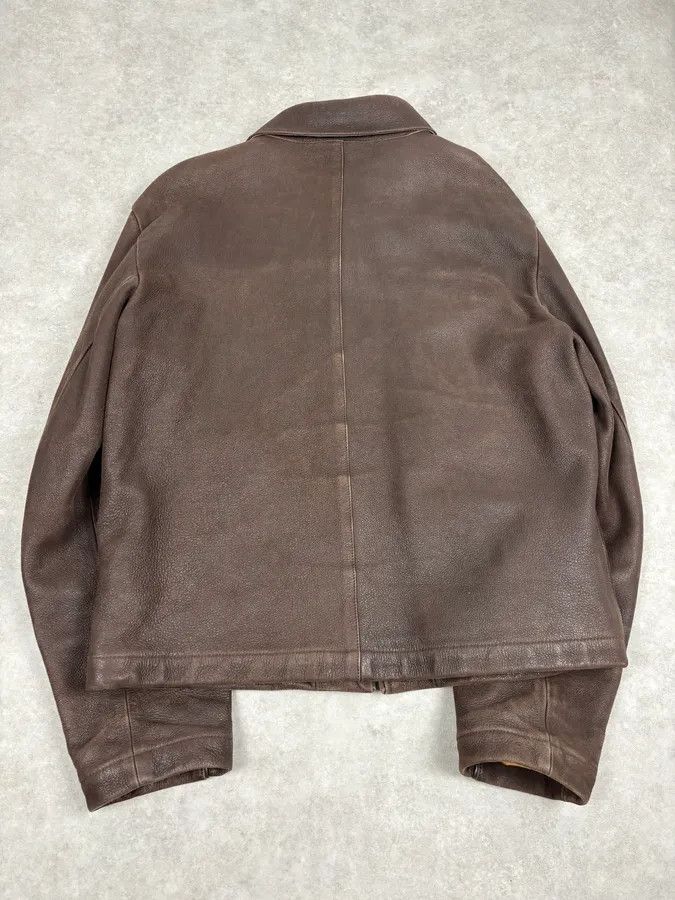 Armani 2000s Armani Brown Imperial Leather Jacket Size US M / EU 48-50 / 2 - 6 Thumbnail