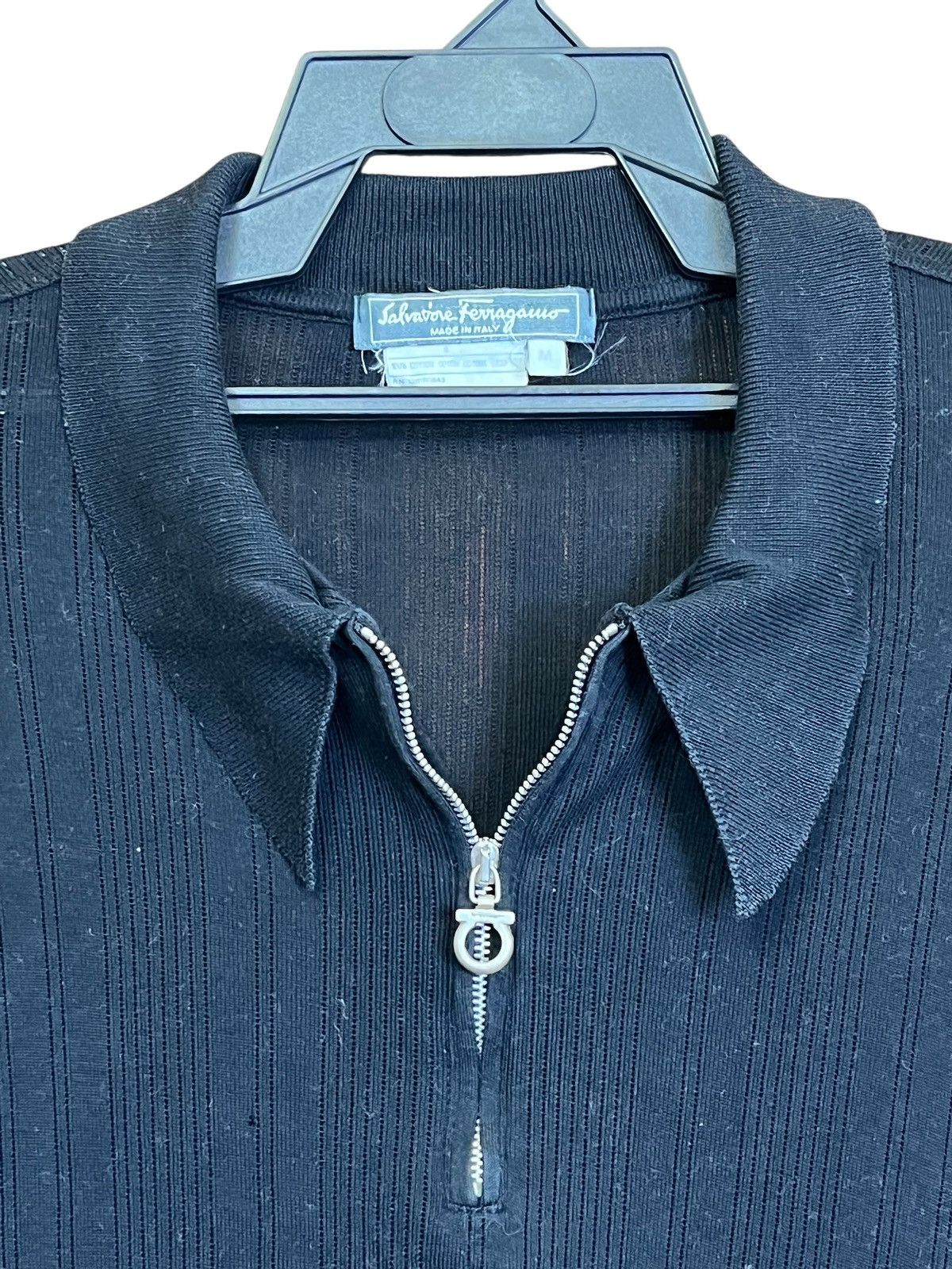 Salvatore Ferragamo Vintage SALVATORE FERRAGAMO 1/2 zipper polo shirts Size US L / EU 52-54 / 3 - 3 Thumbnail