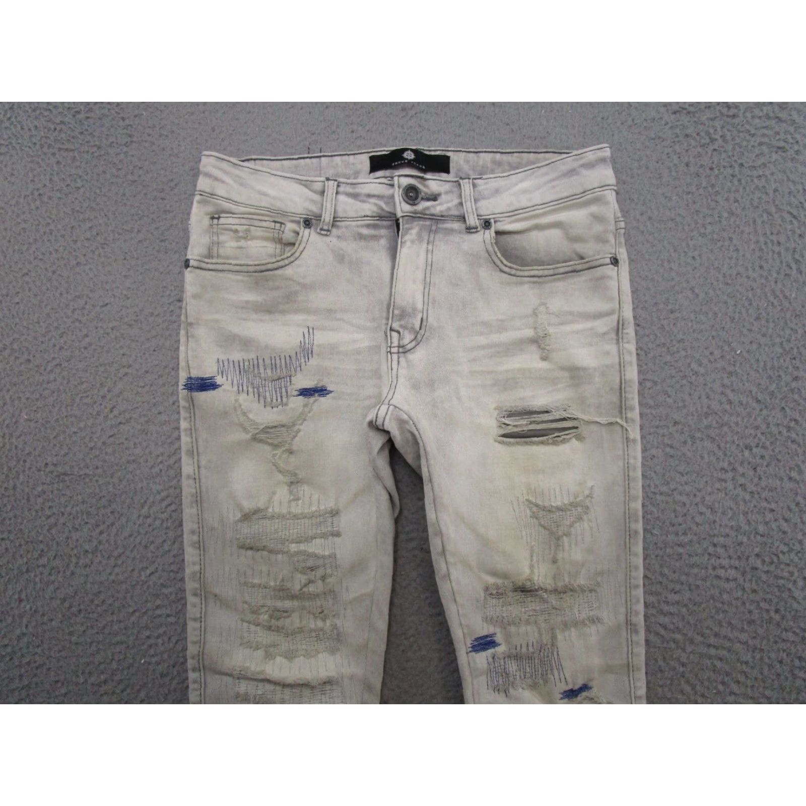Vintage Focus Jeans Distressed Skinny Stretch Denim Jeans Mens Size 30x32 Used Look Size US 30 / EU 46 - 3 Thumbnail