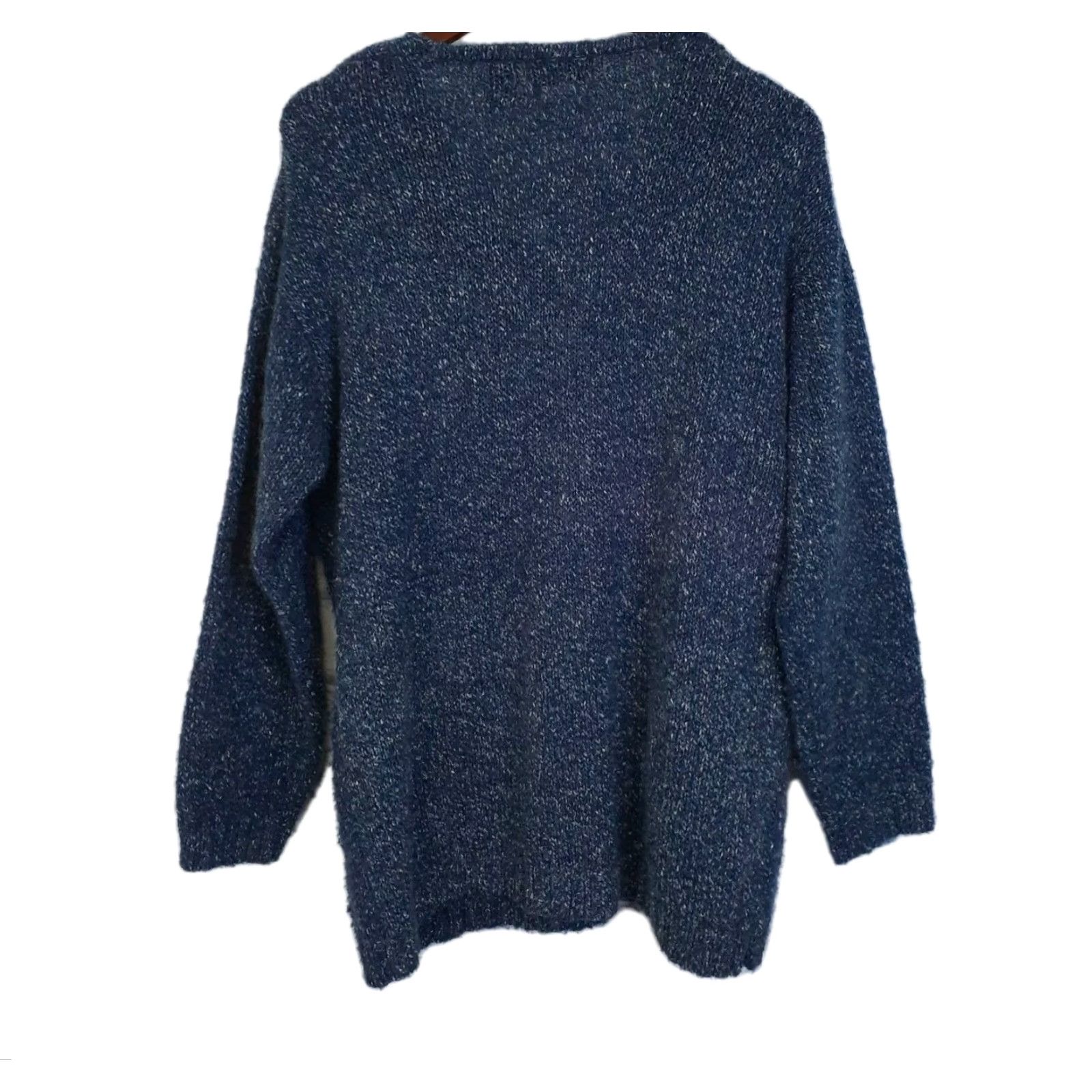 Eddie Bauer VINTAGE Eddie Bauer Wool Blend Knit Sweater V Neck Womens Medium Blue Pullover Knit Wool Blend Pullover Size M / US 6-8 / IT 42-44 - 2 Thumbnail