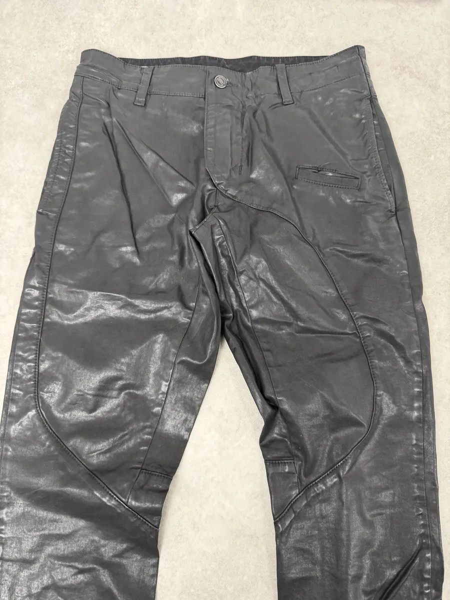 Dirk Bikkembergs 2010s Dirk Bikkembergs Black Waxed Slim Obscure Pants Size US 30 / EU 46 - 10 Thumbnail