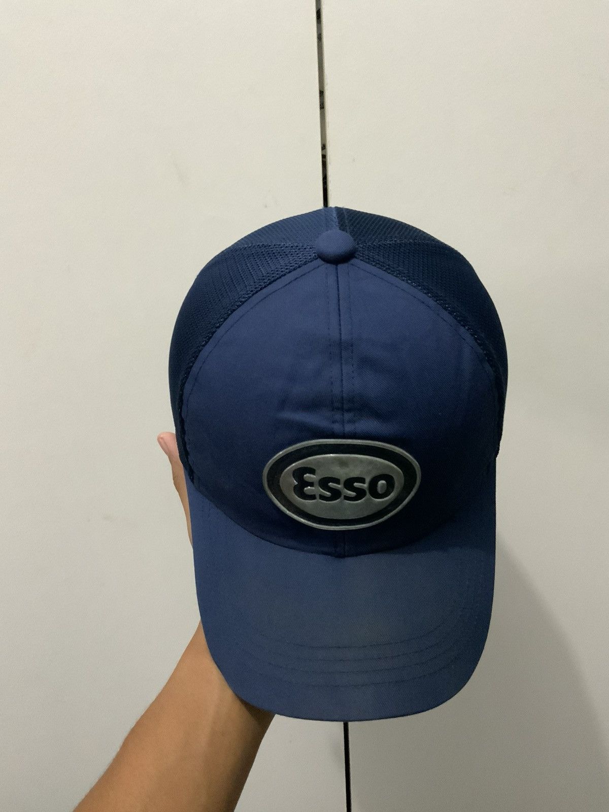Vintage Vintage Esso Indigo Patches Trucker Hat Size ONE SIZE - 6 Thumbnail