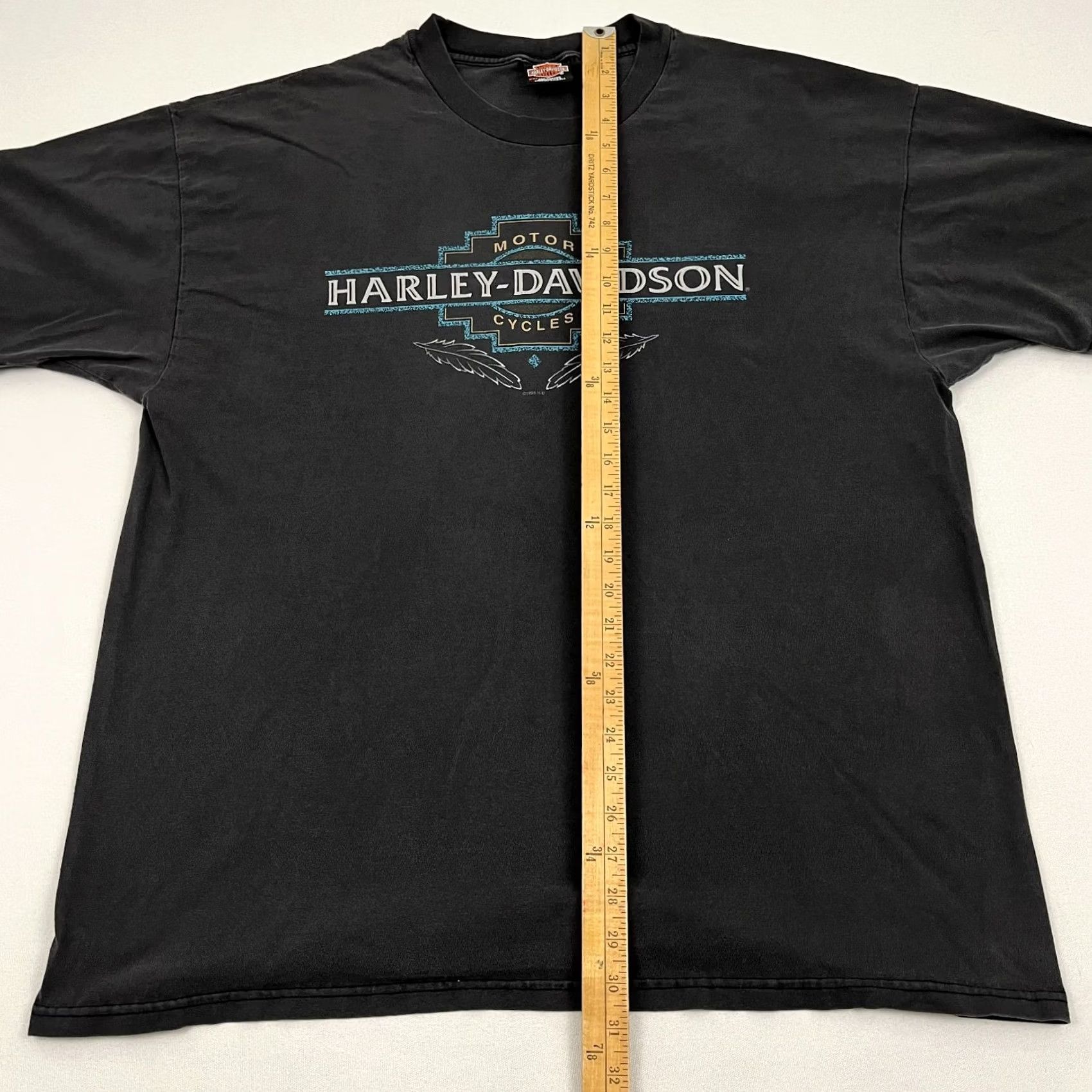 Harley Davidson VINTAGE Harley-Davidson Shirt Mens 2XL Gray 90s USA Made Logo Graphic Print T-Shirt Size US XXL / EU 58 / 5 - 7 Thumbnail
