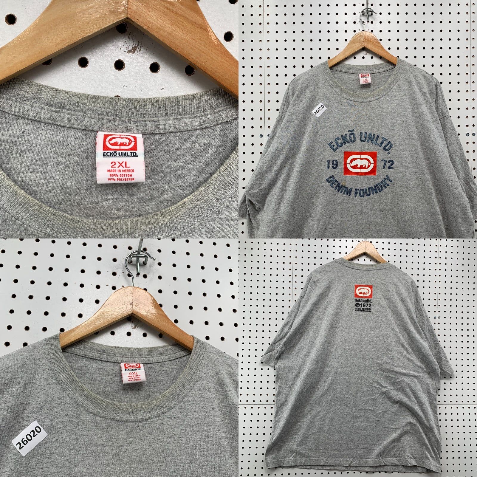 Ecko Unltd. Vintage Ecko Unltd. T-Shirt Gray Rhino Logo Short Sleeve Adult 2XL Hip Hop Clothing Size US XXL / EU 58 / 5 - 8 Thumbnail