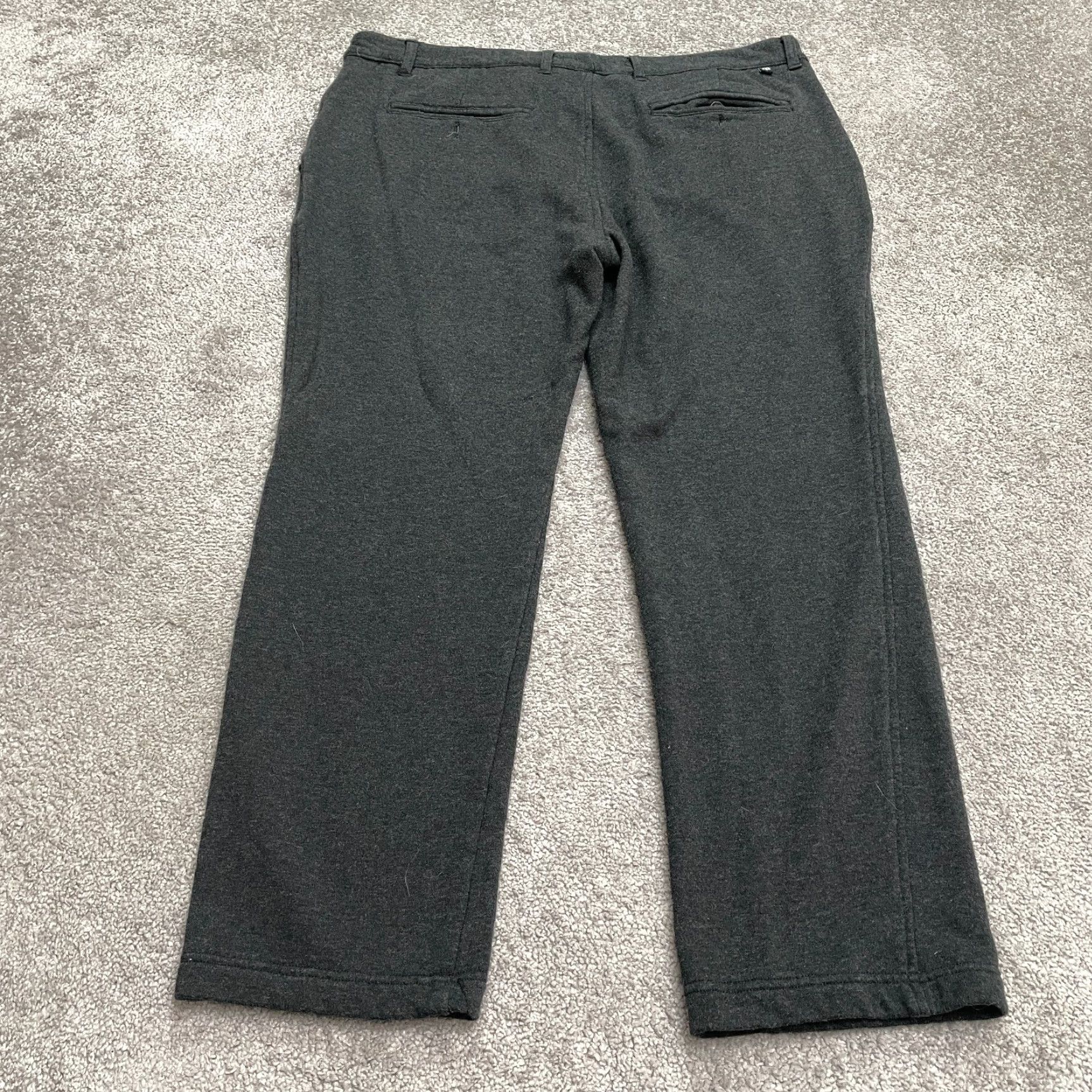 Vintage VINTAGE Betabrand Men's Dress Pants 38x28 Gray Knit Straight Classic City Business Size US 38 / EU 54 - 2 Thumbnail