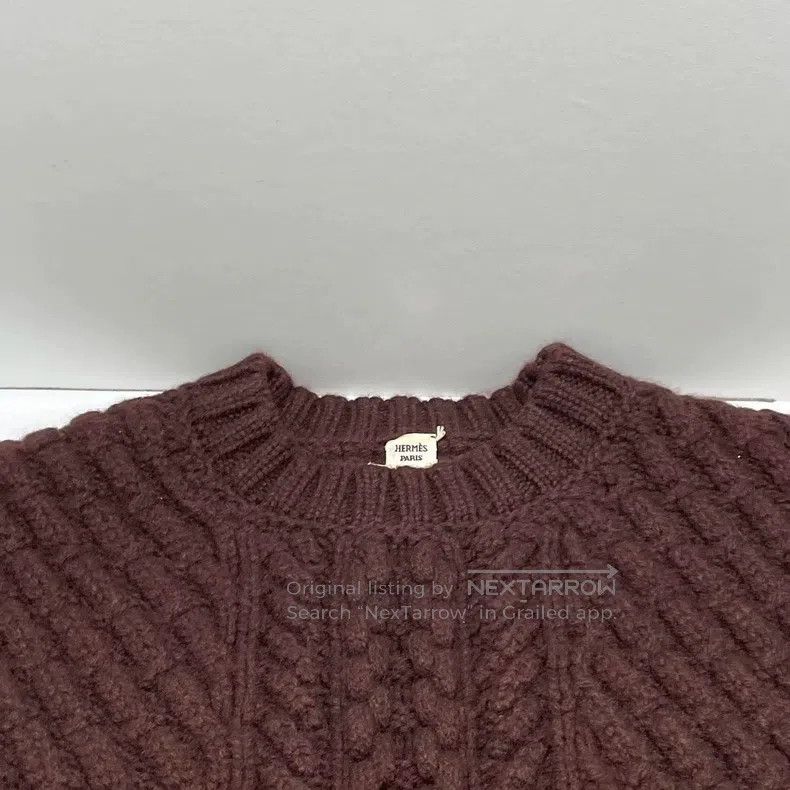 Hermes Hermes Chocolate-colored knitted sweater Size XS / US 0-2 / IT 36-38 - 9 Thumbnail