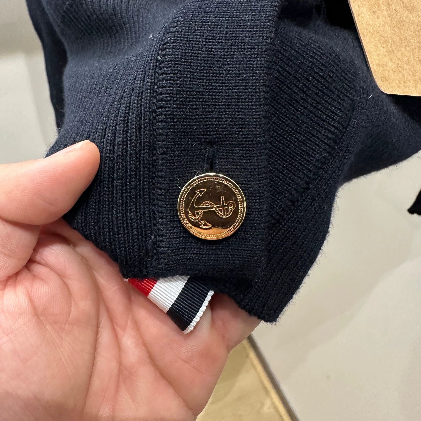 Thom Browne Thom Browne mar47 4-Bar Anchor Gold Button Cardigan 0 Size XS / US 0-2 / IT 36-38 - 6 Thumbnail