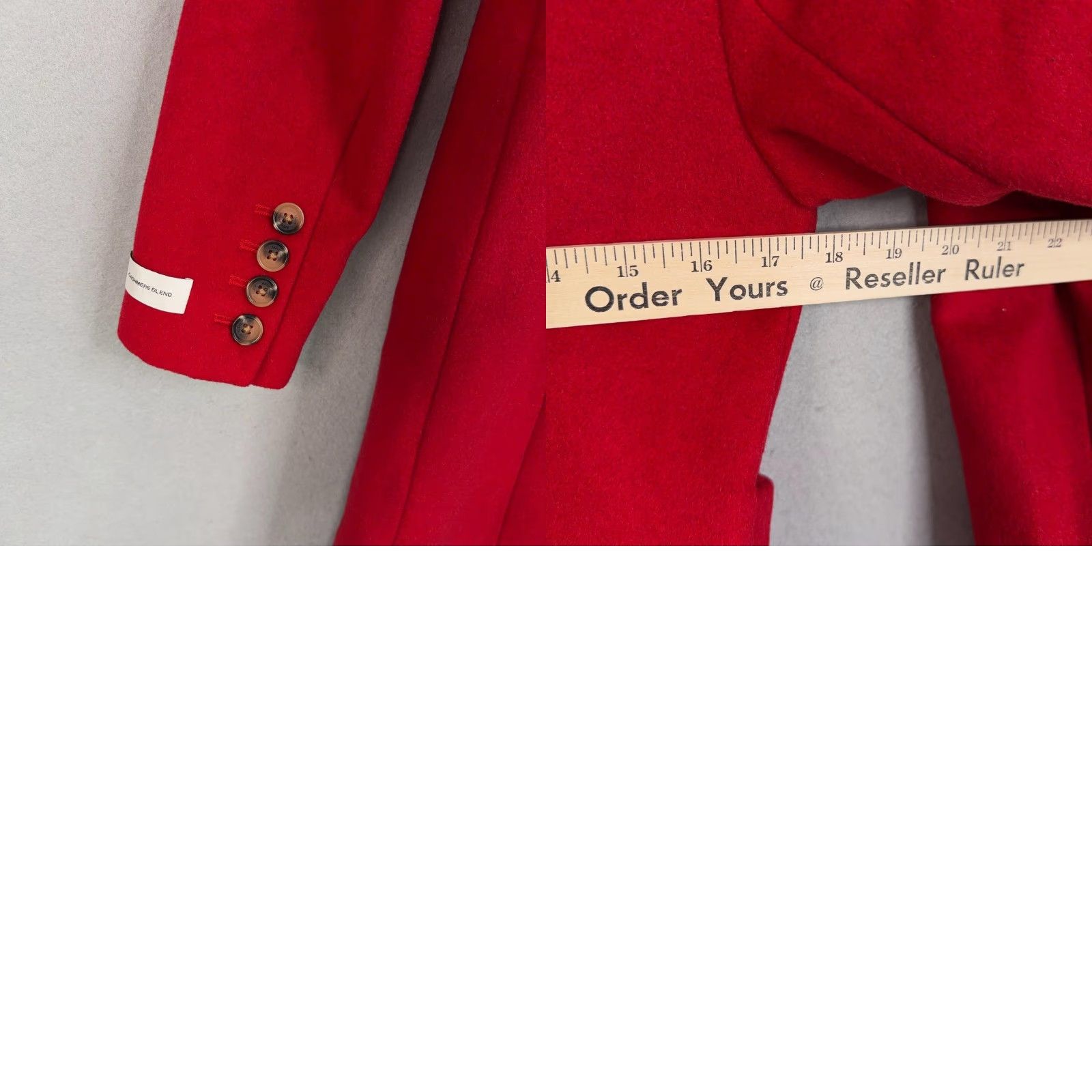 Anne Klein Anne Klein Coat Womens 4 Red Wool Cashmere Blend Single Breasted Classic Dressy Coat Size S / US 4 / IT 40 - 8 Thumbnail