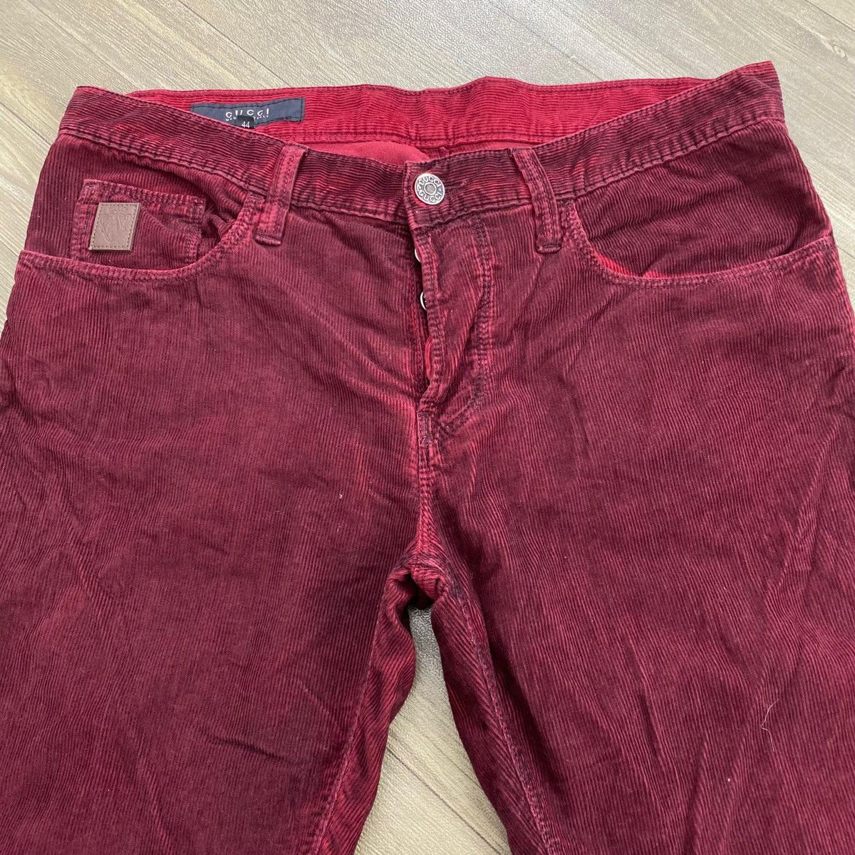 Gucci Vintage Gucci by Tom Ford Red Burgundy Corduroy Pants Luxury Size US 30 / EU 46 - 4 Thumbnail