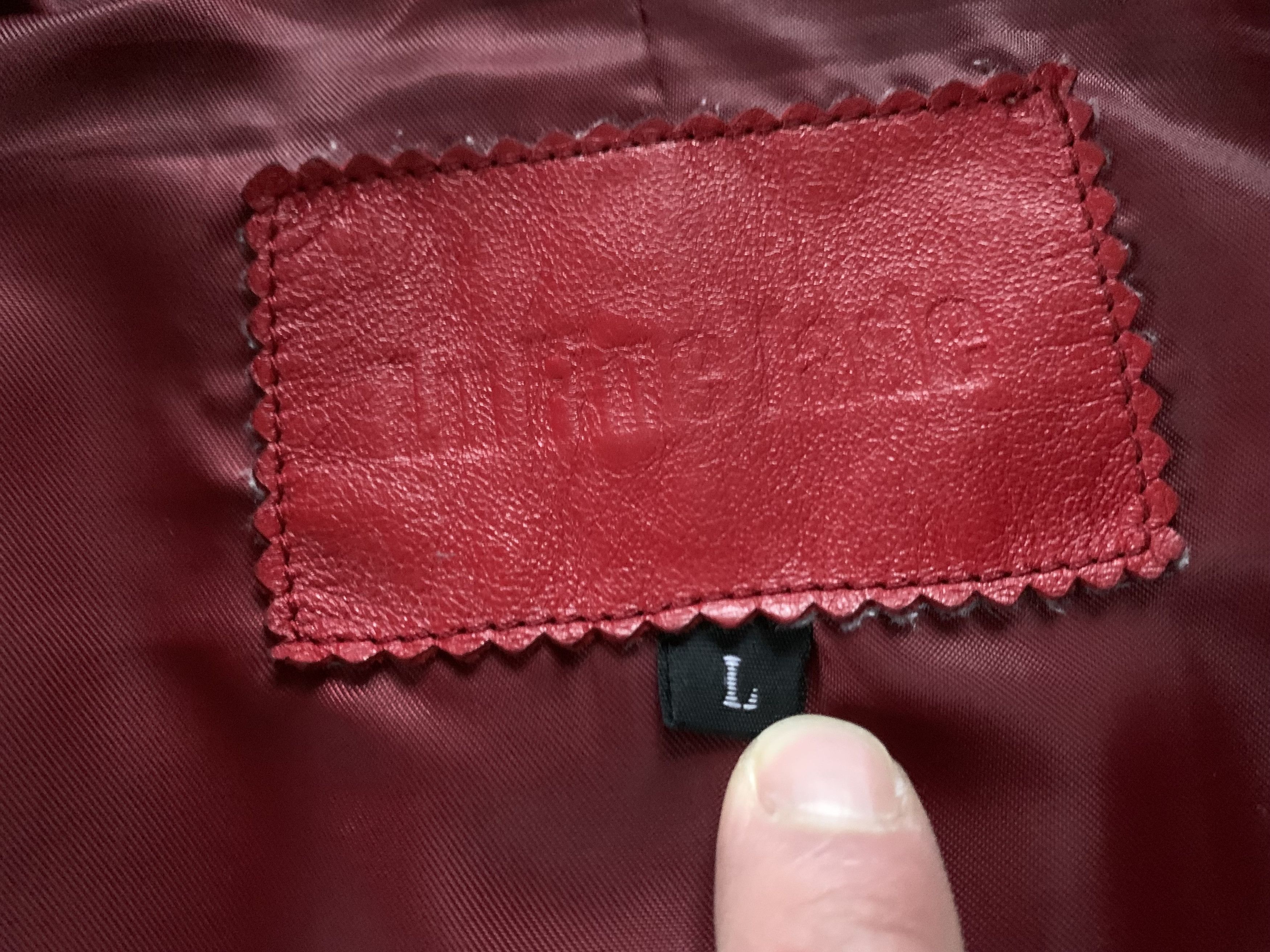 Other Lu Fin Jade Women’s Vintage Red Leather Jacket Size L / US 10 / IT 46 - 7 Thumbnail