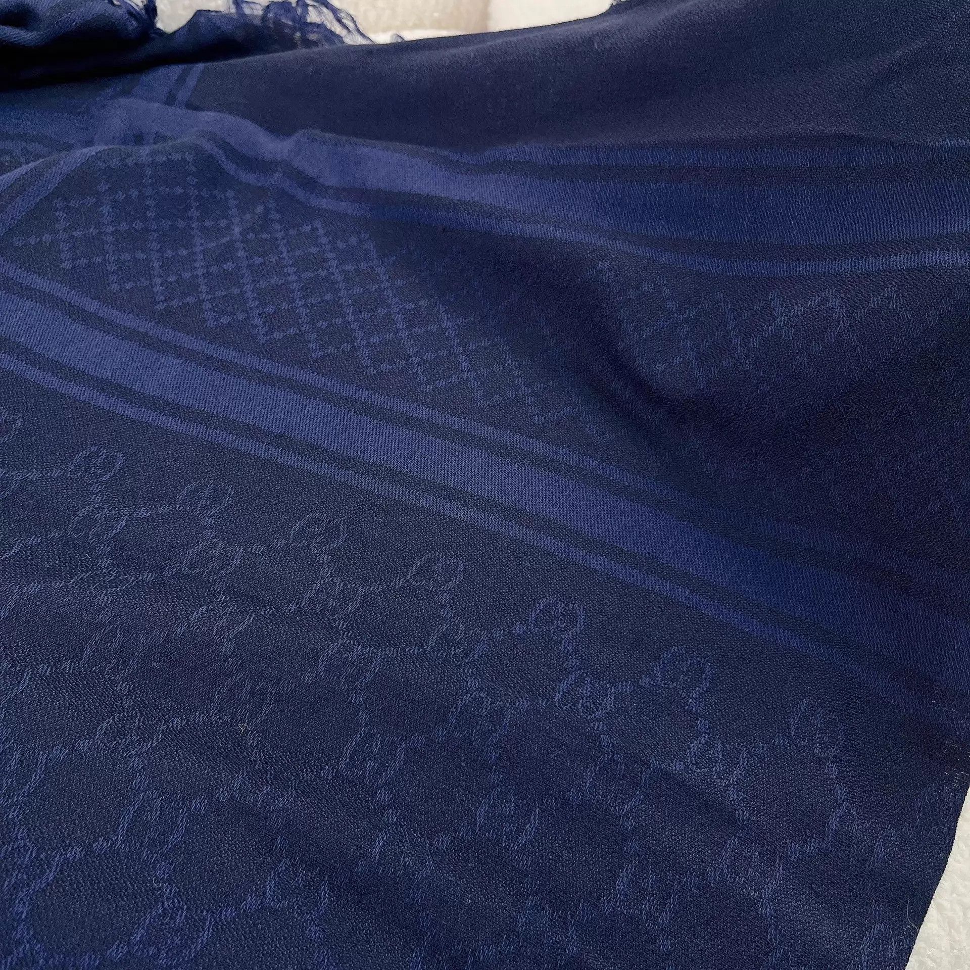 Gucci Gucci navy blue pre-owned scarf Size ONE SIZE - 3 Thumbnail