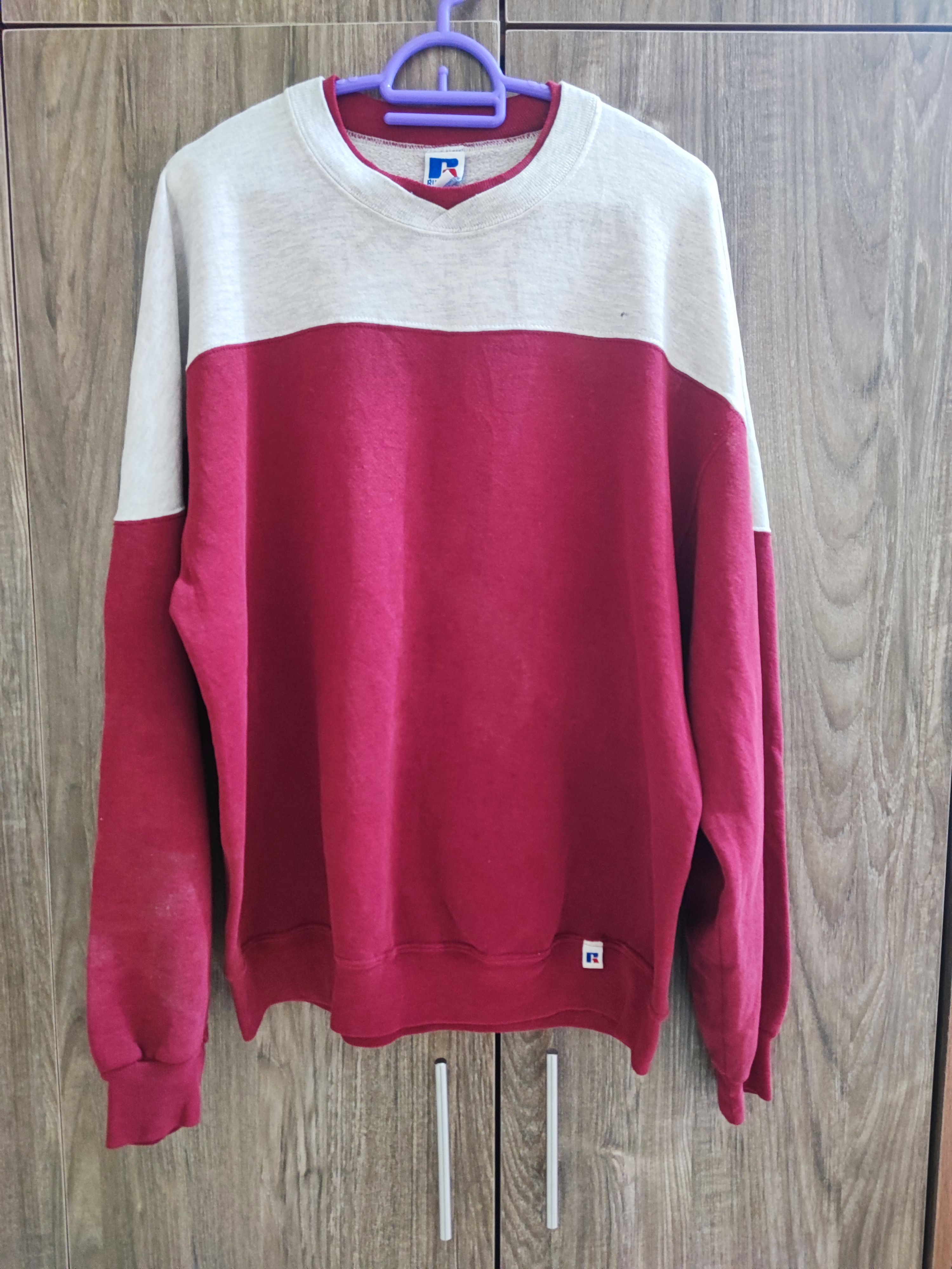 Russell Athletic Vintage Russell Athletic trashed Boxy 2 tone sweatshirt Size US XL / EU 56 / 4 - 1 Thumbnail