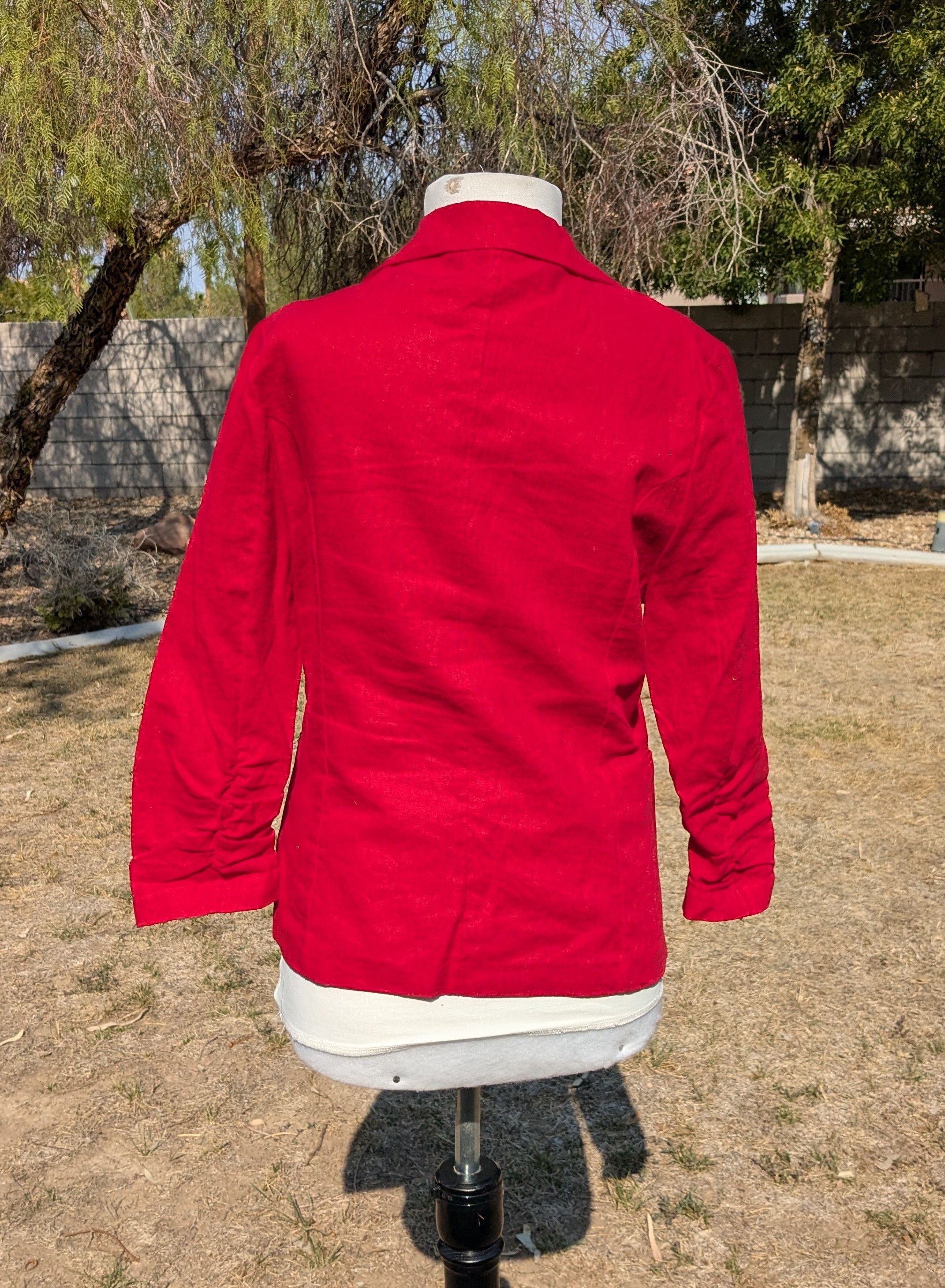 Other Scarlet Last Kiss Linen/Rayon 1-Button Blazer Jacket Top EUC Size L / US 10 / IT 46 - 4 Thumbnail