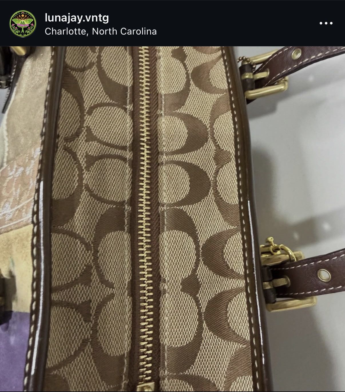 Coach Coach Limited Edition Holiday Patchwork Eva Purple Tote Y2K Size ONE SIZE - 8 Thumbnail