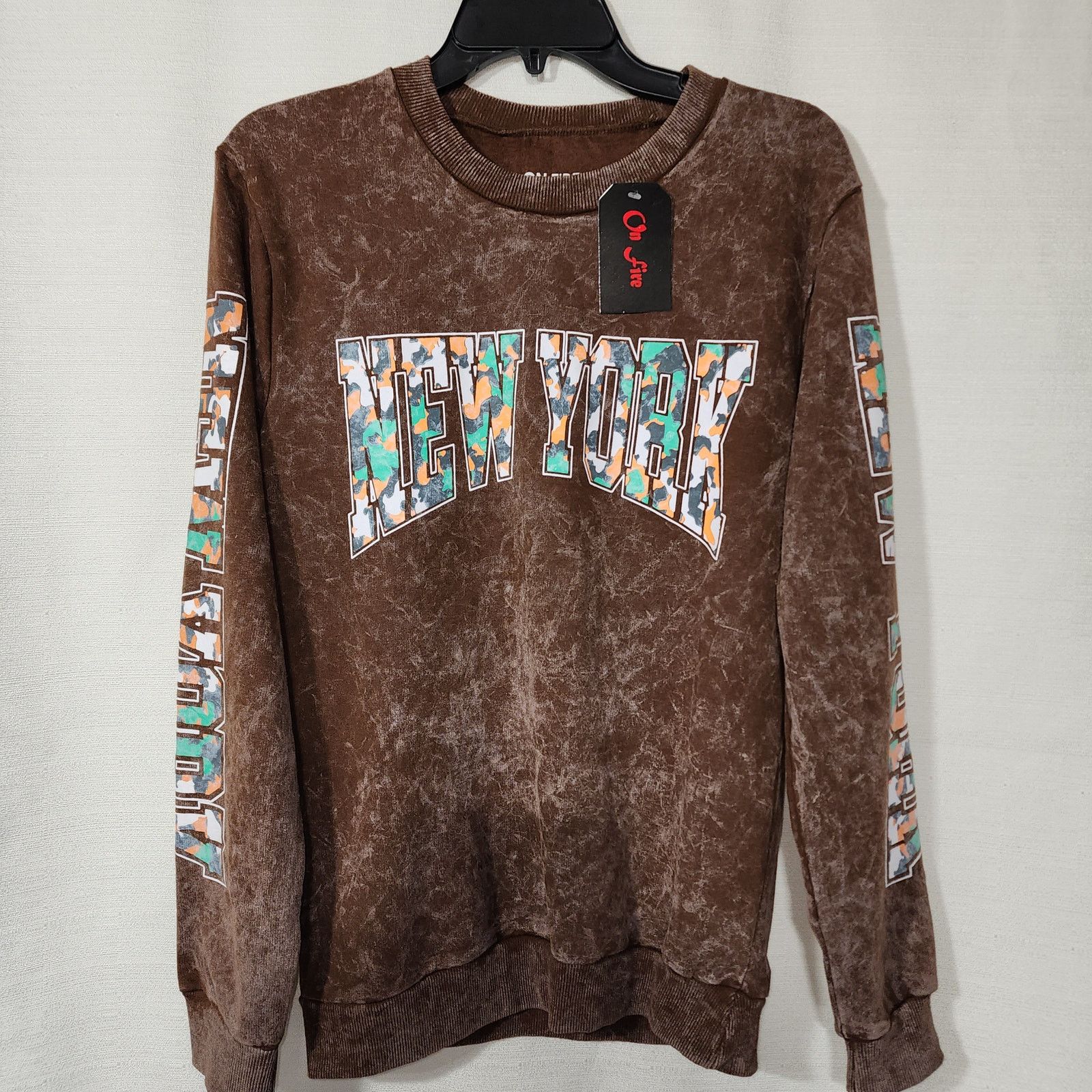 Other New York women's medium 100% cotton sweatshirt NWT on fire Size M / US 6-8 / IT 42-44 - 2 Thumbnail
