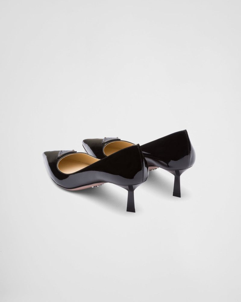 Prada o1B3y1r0426 Patent-Leather Pumps in Black Size US 11 / IT 41 - 6 Thumbnail