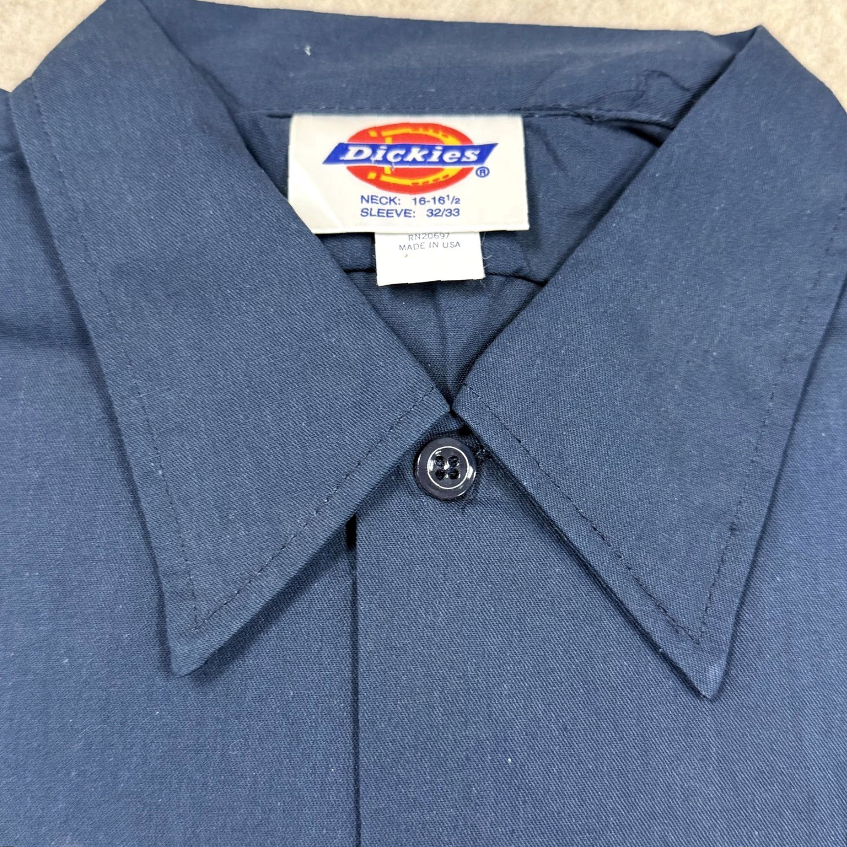 Dickies VINTAGE Dickies Shirt Mens L Blue Workwear Long Sleeve Button-Up 90s Decade Size US L / EU 52-54 / 3 - 2 Thumbnail