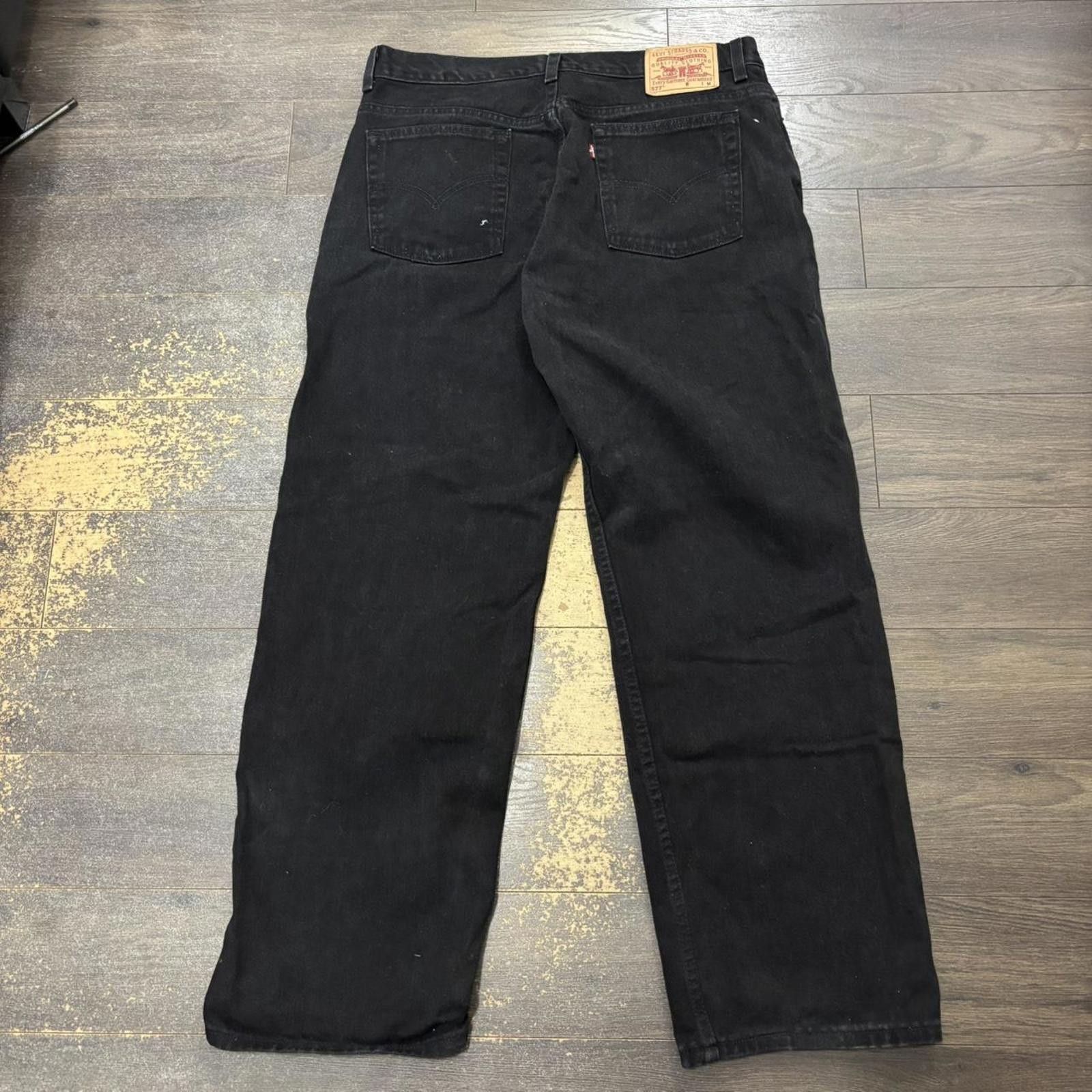 Levi's vintage made in USA black Levi’s 577 lower rise loose jeans Size US 36 / EU 52 - 3 Thumbnail