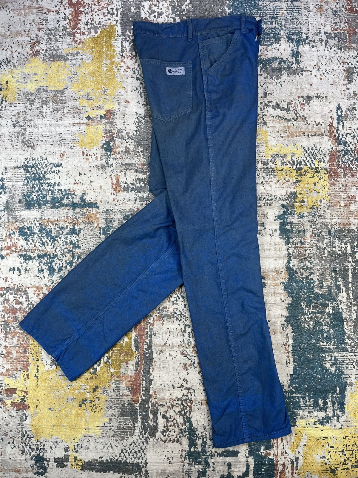 Edwin Vtg Distressed Dirt Edwin Blue Carpenter Pants Size US 28 / EU 44 - 13 Thumbnail