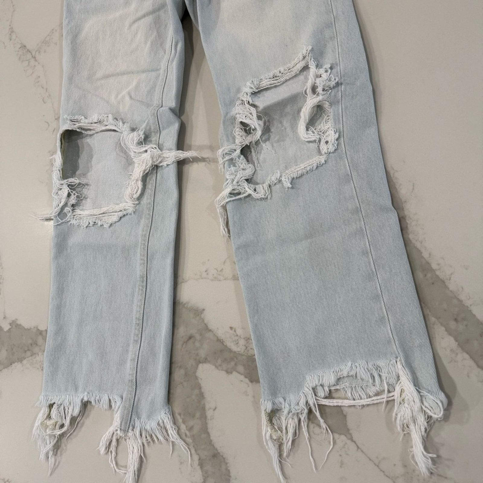 Free People Free People We The Free Maggie Distress Crop Jeans Womens 24 Size 24" / US 00 / IT 34 - 5 Thumbnail