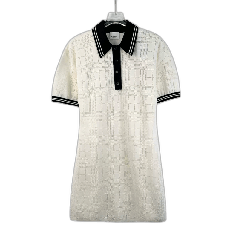 Burberry Burberry Beige Check Cotton Polo Dress Size S Size S / US 4 / IT 40 - 1 Thumbnail