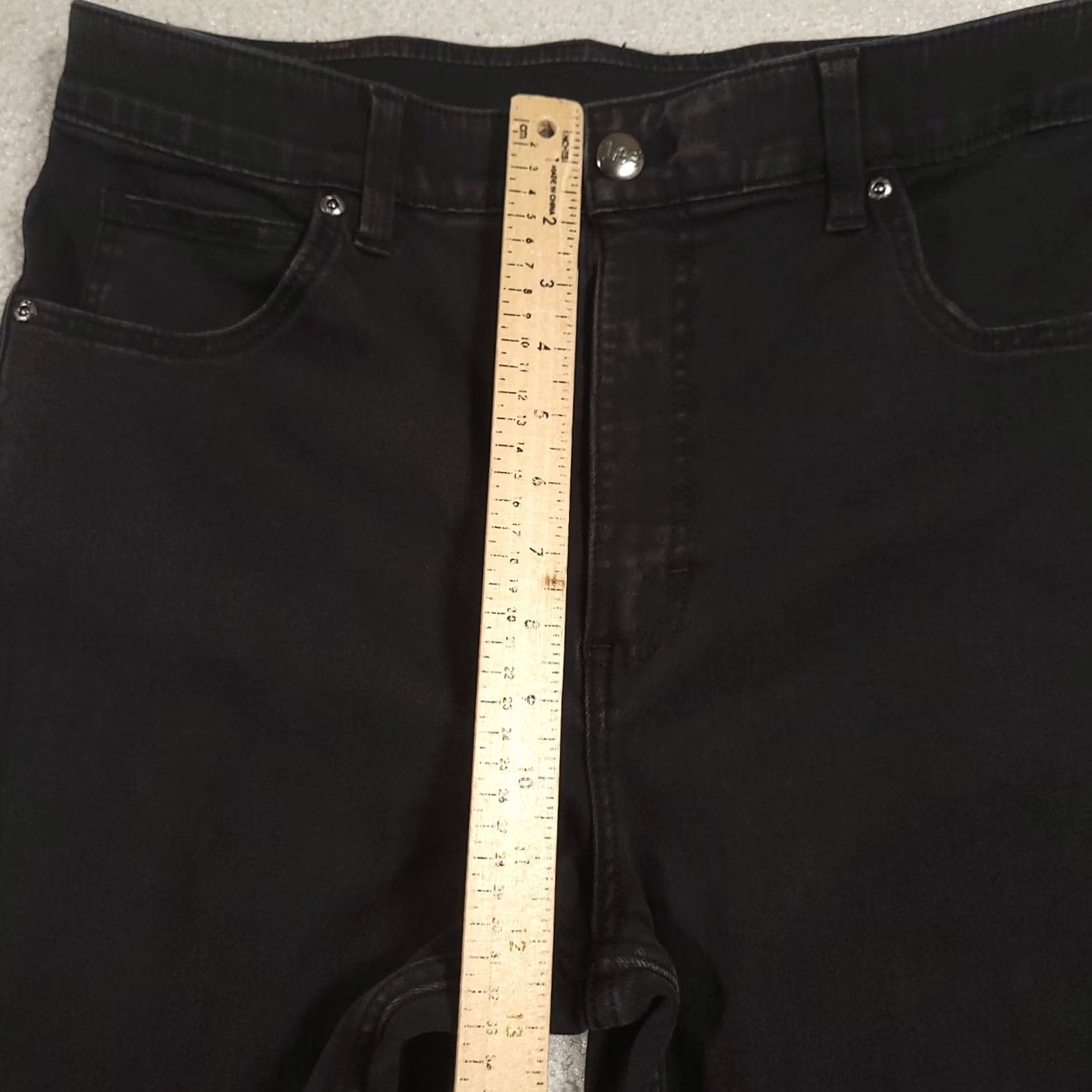 Lee Lee Women's Skinny Jeans Black Denim High Rise 16 Long Slim Fit Jeans Size 38" / US 16 / IT 52 - 6 Thumbnail