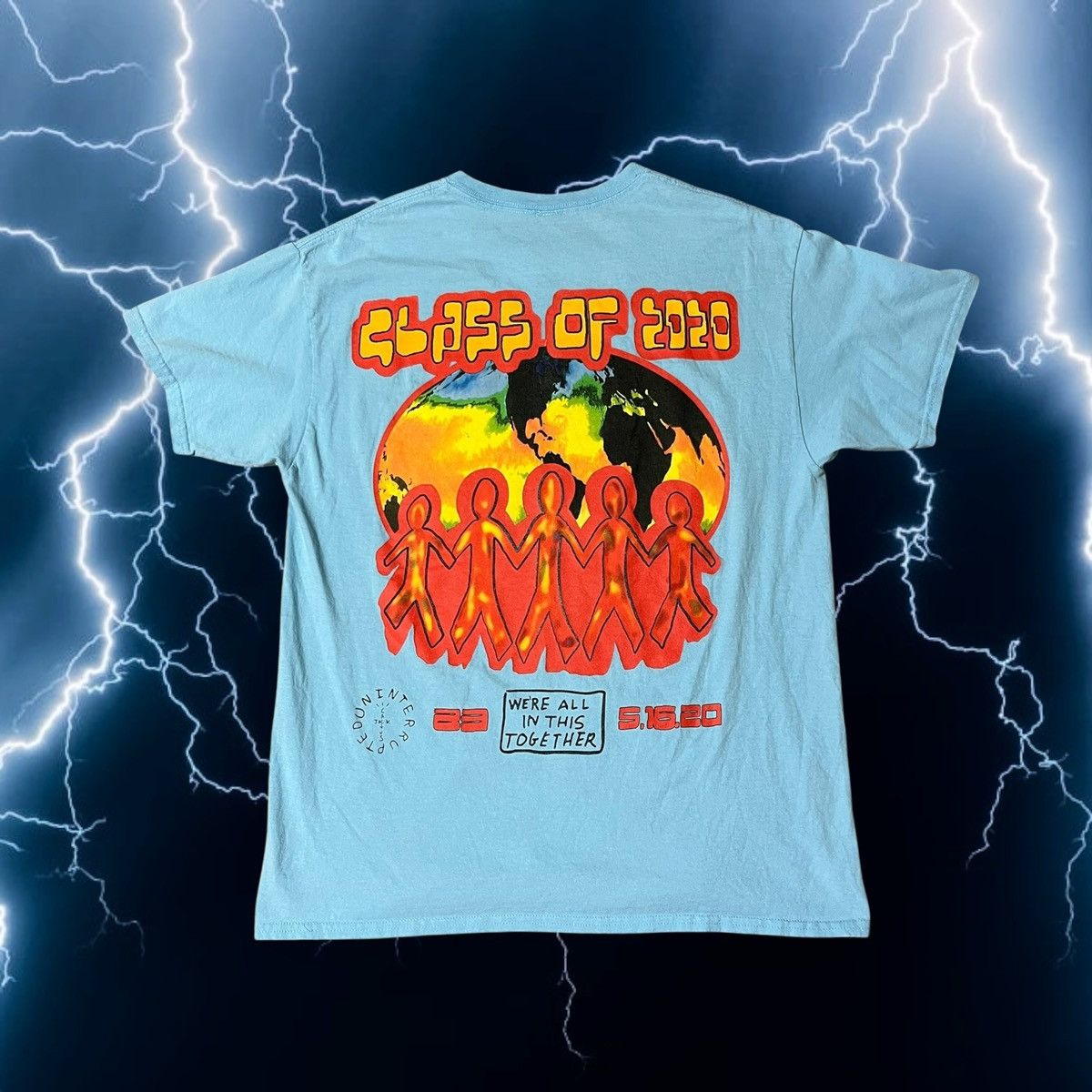 Travis Scott Travis Scott Cactus Jack Class of 2020 Covid Relief Tee Size US L / EU 52-54 / 3 - 2 Thumbnail