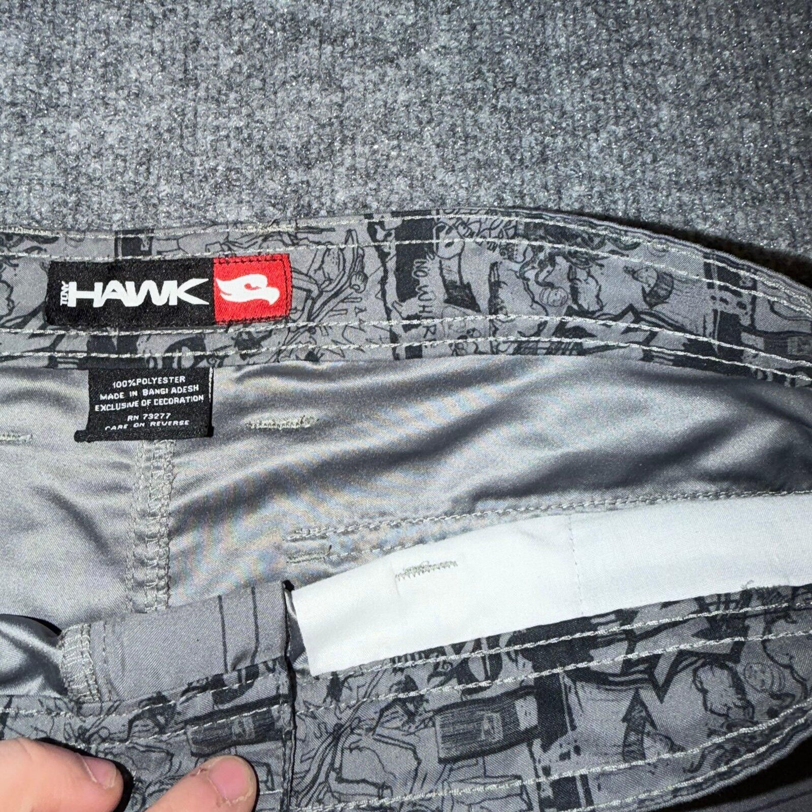 Tony Hawk Tony Hawk Grey Striped Swim Trunks Mens MD 32 VTG 90s Size US 32 / EU 48 - 4 Thumbnail
