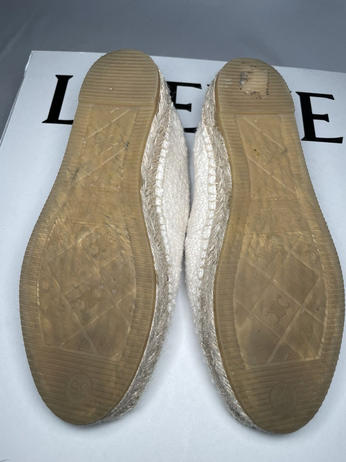 Celine Celine Leather Triomphe Les Espadrilles Size US 5 / IT 35 - 7 Thumbnail