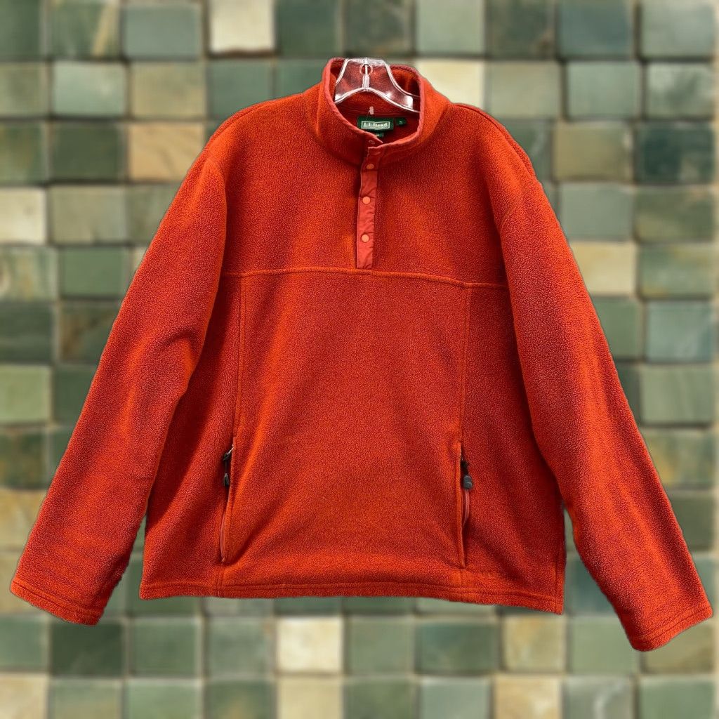 Vintage VINTAGE L.L.Bean Sweater Shirt Mens Medium Polartec 1/4 T Snap Pullover Fleece Boxy Y2K orange 90s Mens Size US M / EU 48-50 / 2 - 1 Thumbnail