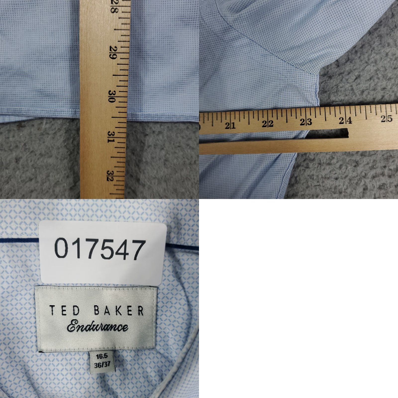 Ted Baker Ted Baker London Shirt Mens 16 Blue Dress Shirt Button Up Long Sleeve 100% Cotton Classic Modern Preppy Mens Size US L / EU 52-54 / 3 - 8 Thumbnail