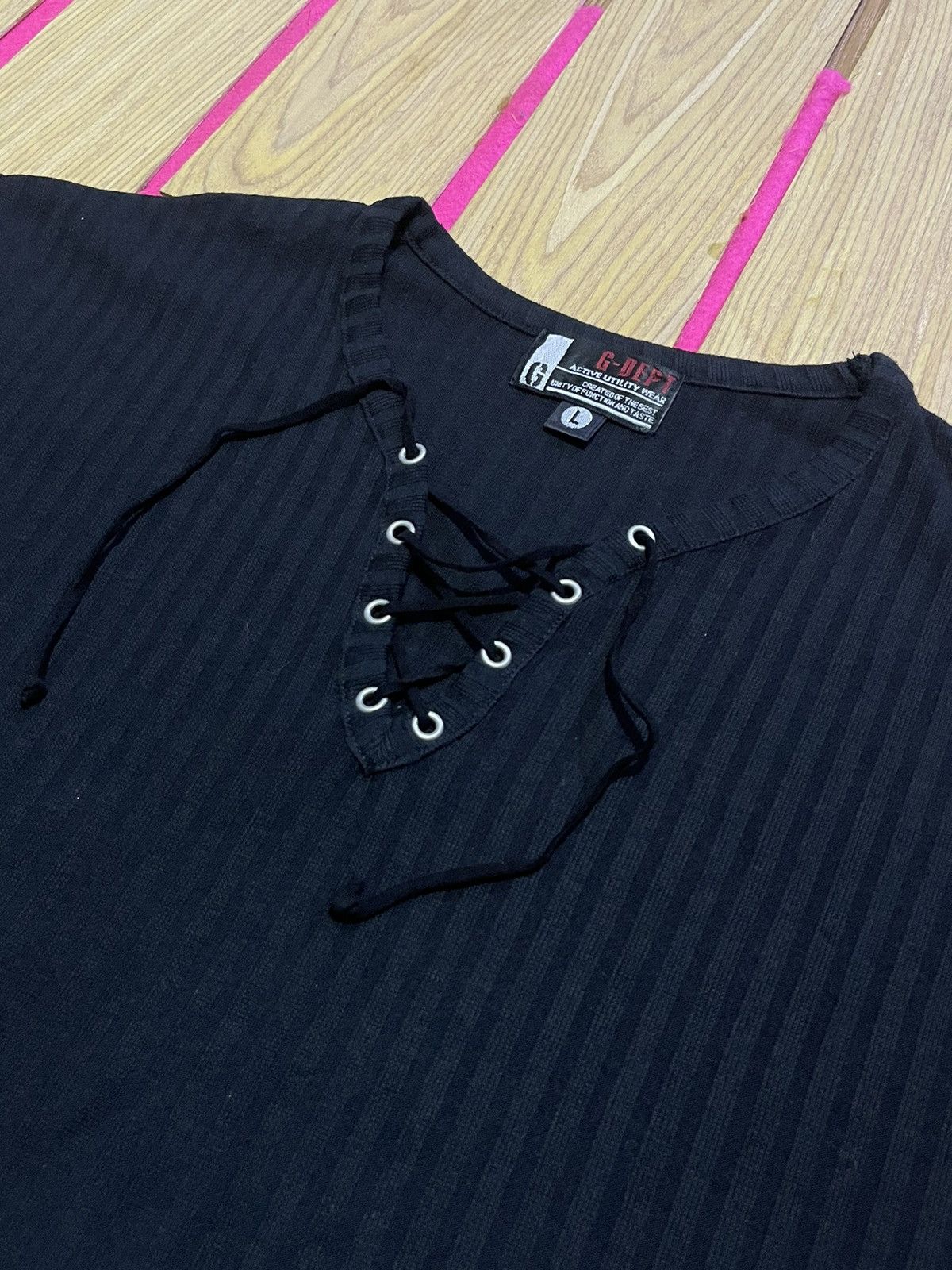 If Six Was Nine G-DEPT Y2K long sleeve t-shirt with drawstring neckline Size US L / EU 52-54 / 3 - 3 Thumbnail