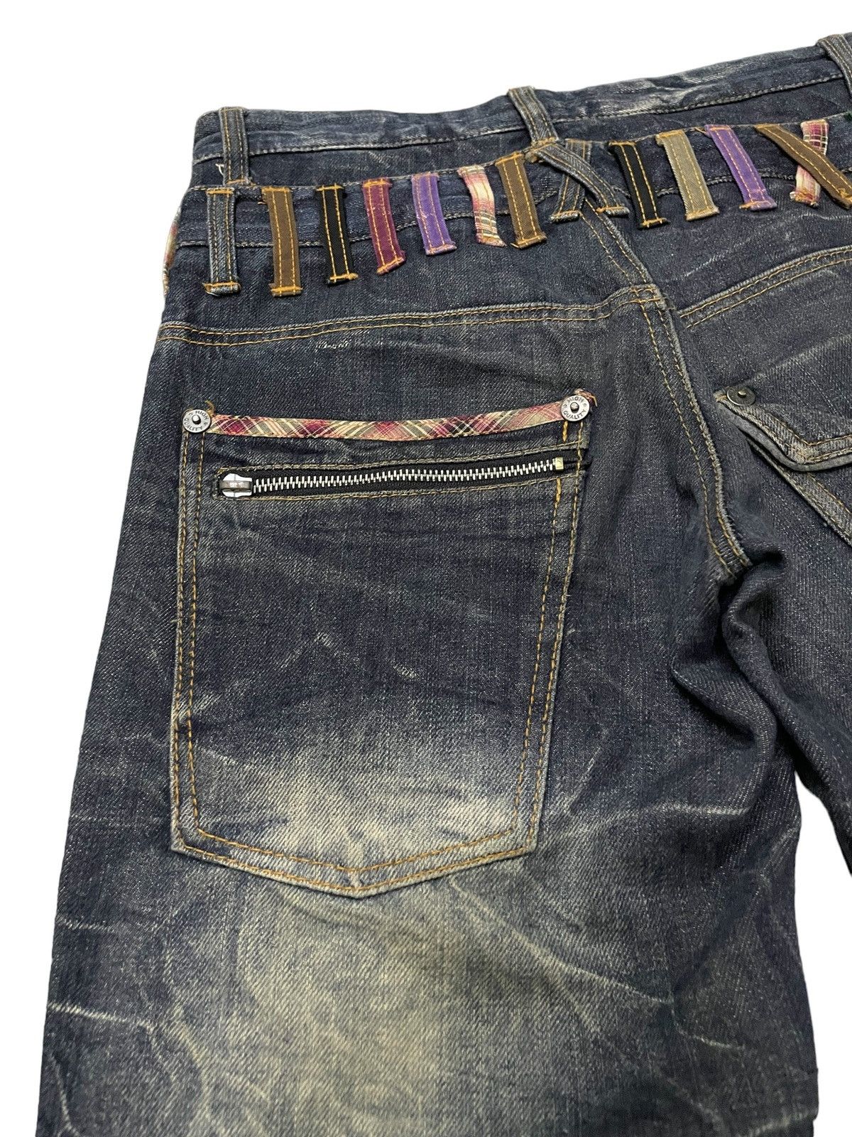 GOSTAR DE FUGA × Hysteric Glamour Nylaus Japan Mud Wash Double Waist Claw Mark Jeans Size US 30 / EU 46 - 23 Thumbnail