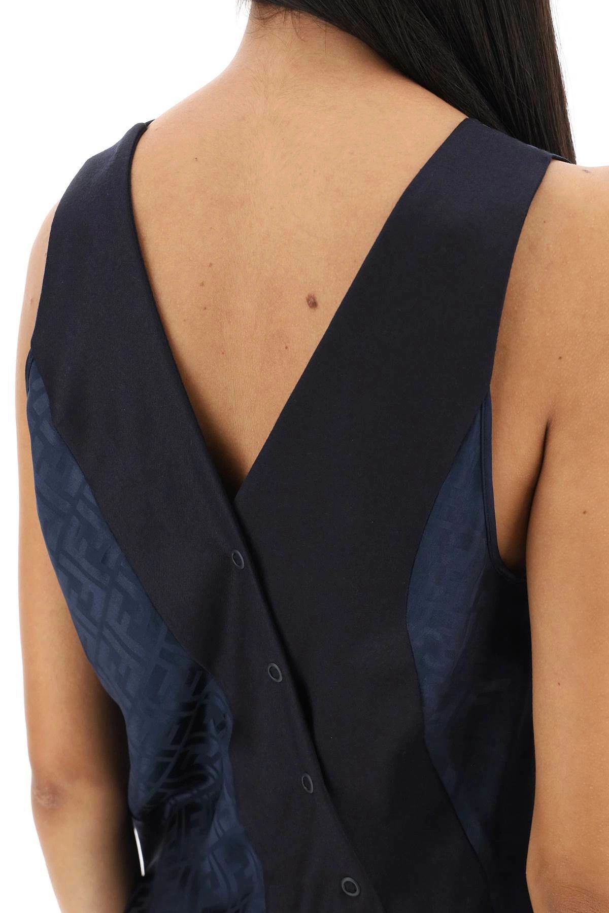 Fendi o1B3y1r0326 Midi Dress in Midnight Blue Size M / US 6-8 / IT 42-44 - 5 Thumbnail