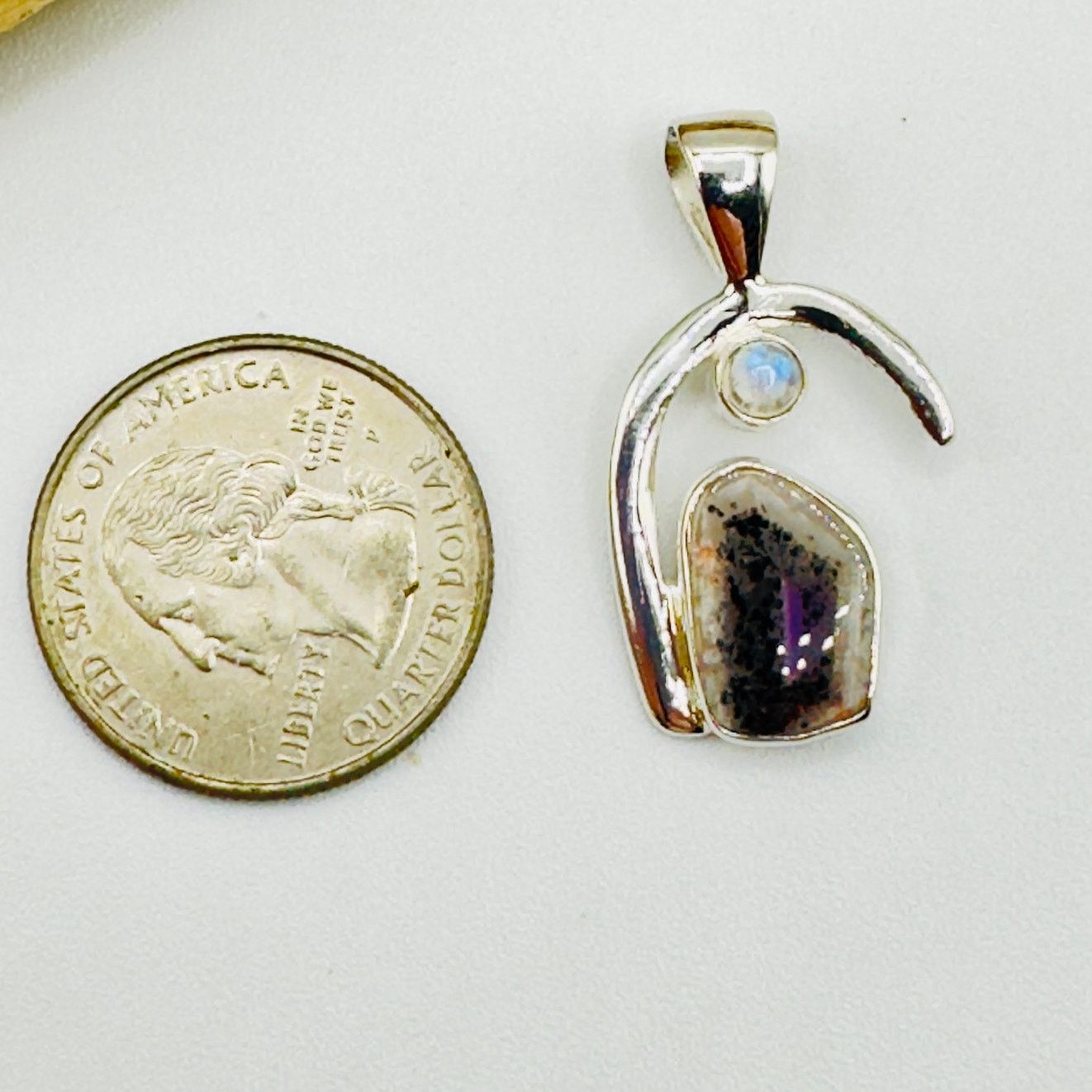 The Unbranded Brand Super Amethyst & Moonstone Sterling Silver Pendant Size ONE SIZE - 6 Thumbnail