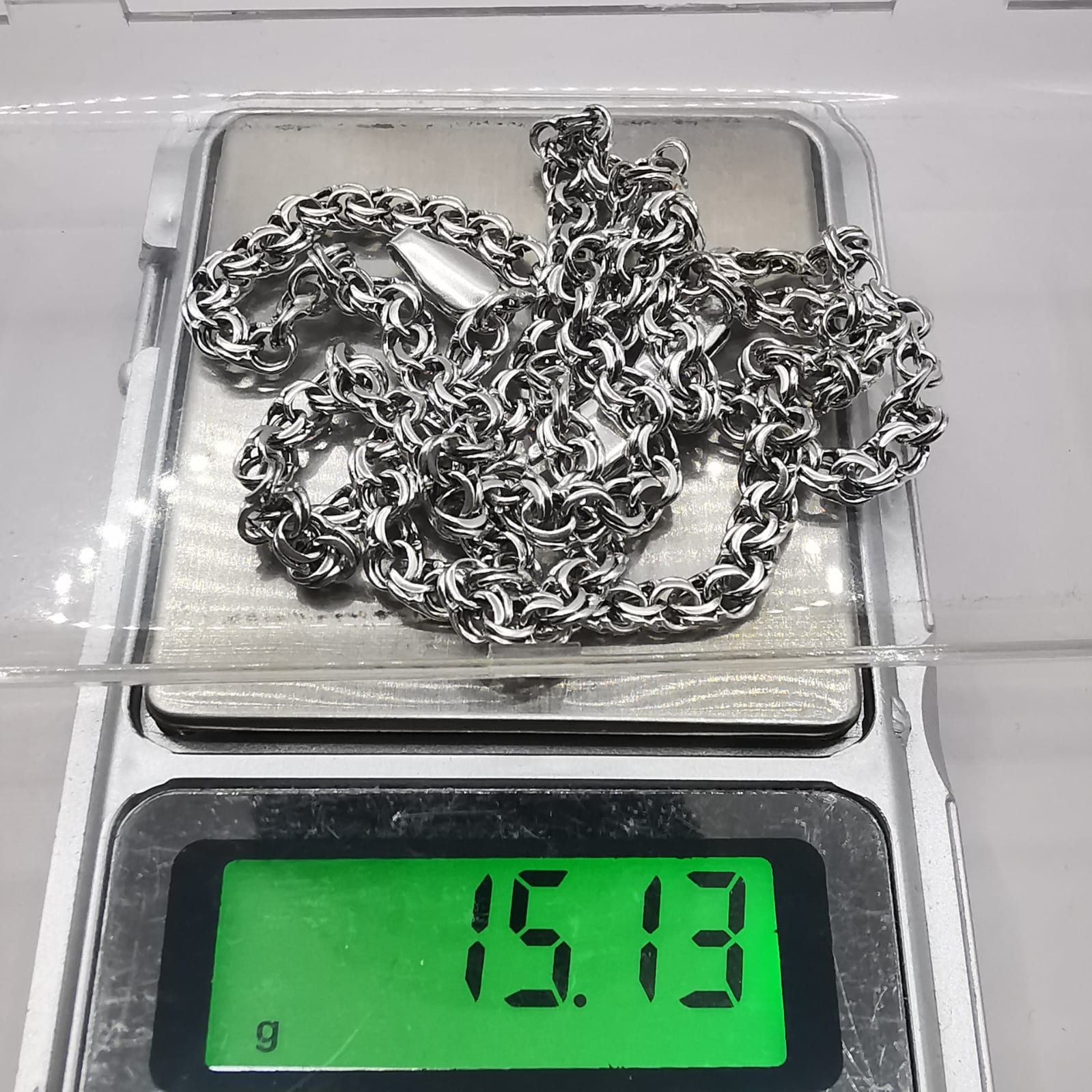 Sterling Silver Vintage Jewelry Chain,925 Sterling Silver,Signed 15,13g Size ONE SIZE - 6 Thumbnail