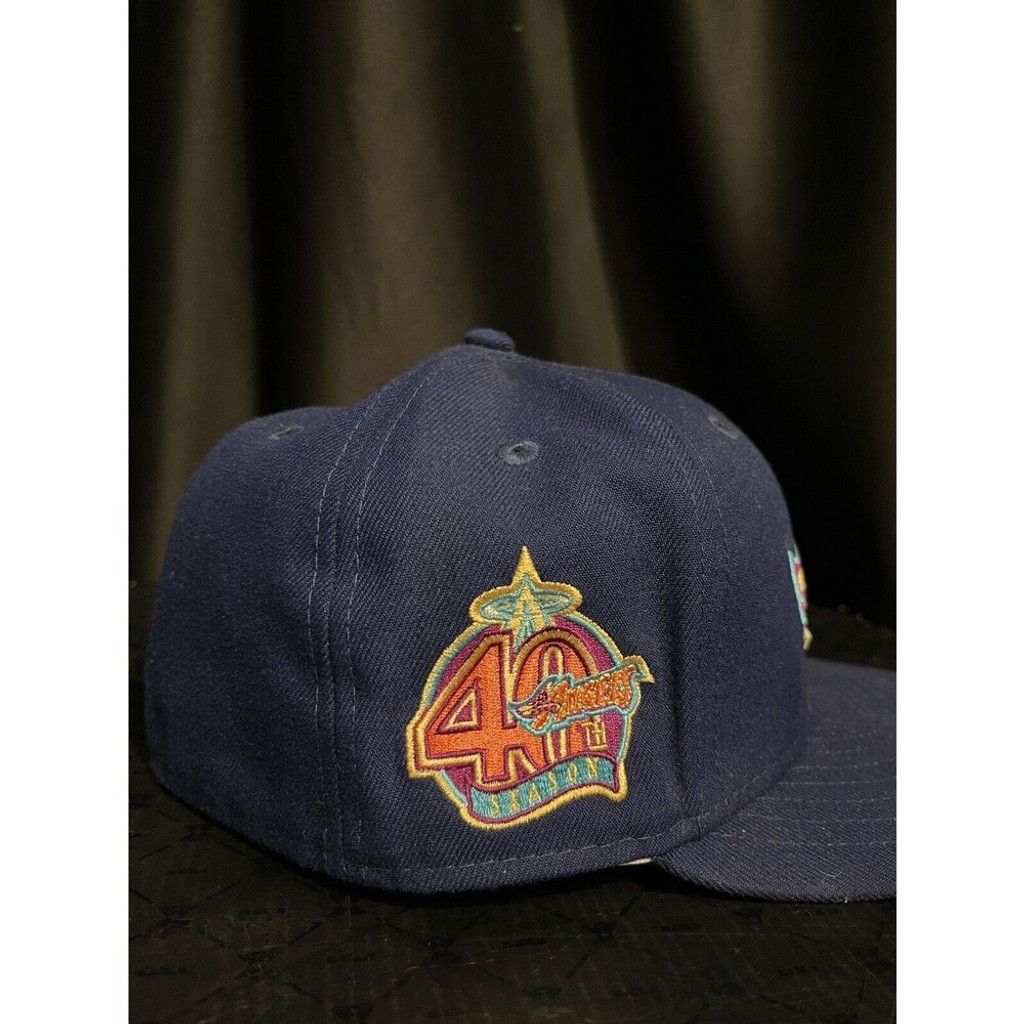 Hat Club × New Era 7 1/4 Los Angeles Angels Fitted Hat Interstellar Jelly Blue Size ONE SIZE - 3 Thumbnail