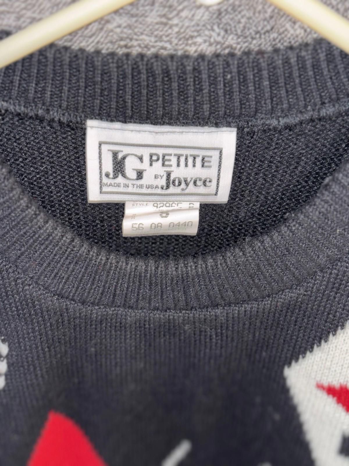 Other Vintage JG Petite Joyce Poinsettia Argyle Sweater USA Size S / US 4 / IT 40 - 3 Thumbnail
