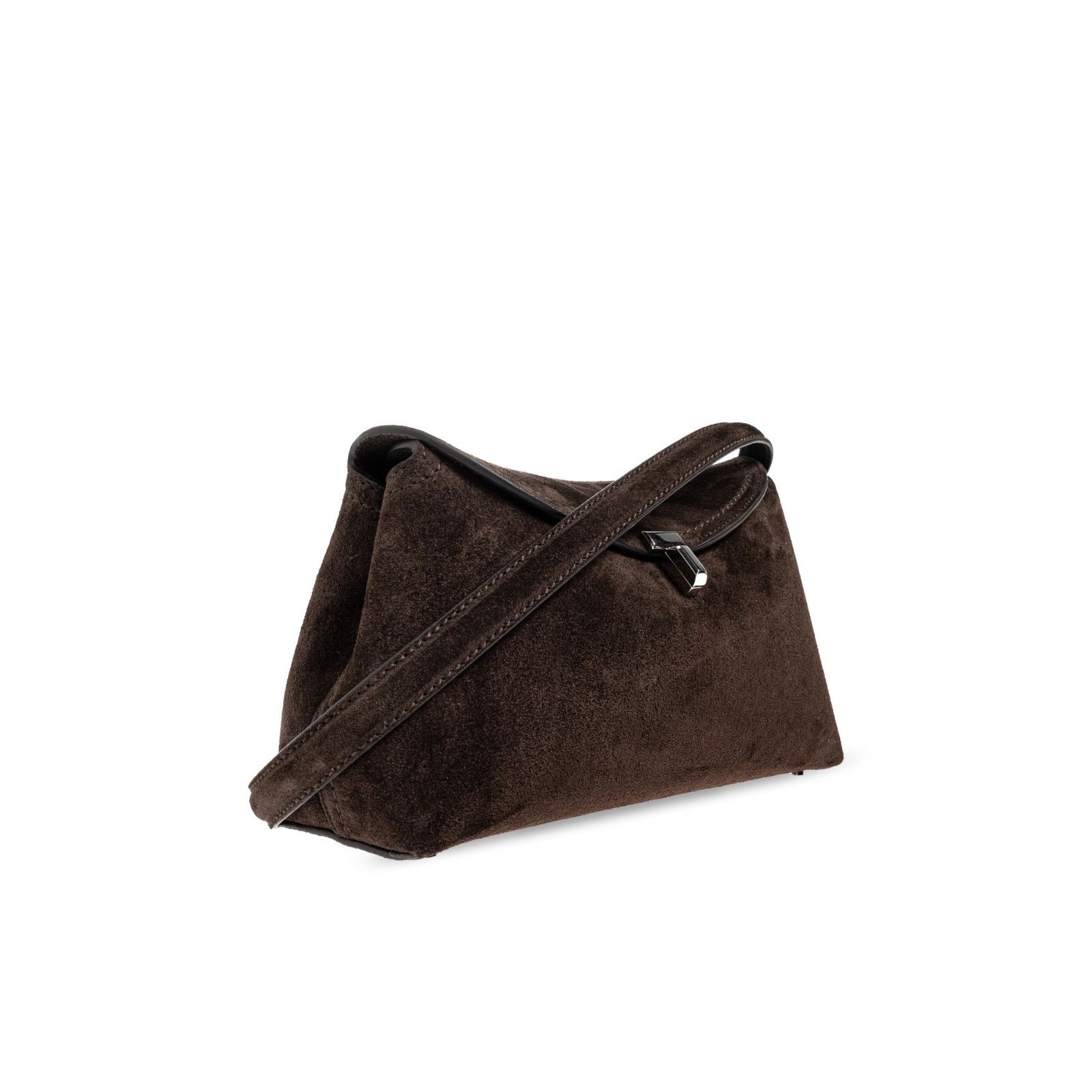 Toteme TOTEME T-Lock Brown Suede Clutch New Size ONE SIZE - 3 Thumbnail
