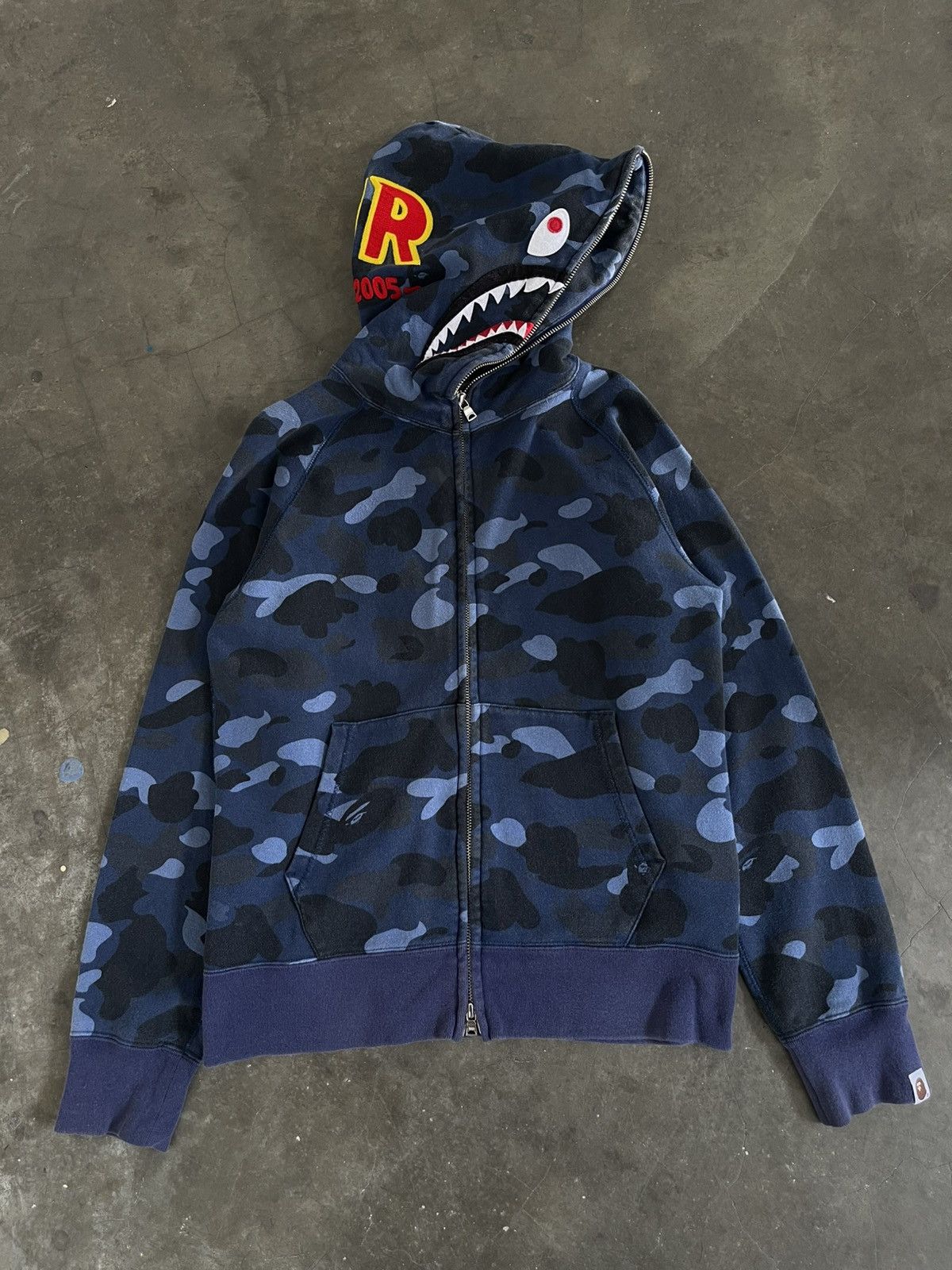 Bape BAPE × CHAMPION Zip Hoodie a bathing ape Blue Camo | Grailed