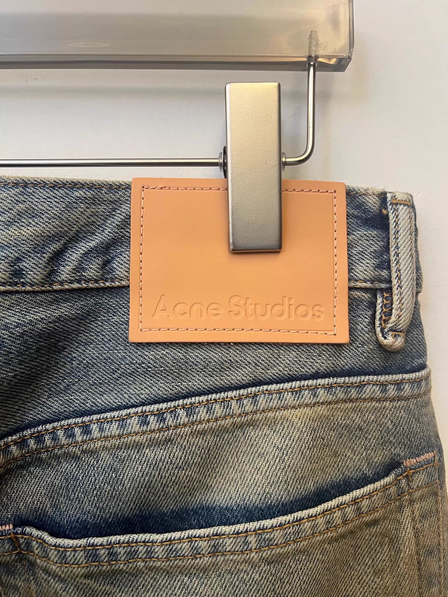 Acne Studios Acne FW23 Men's Blue Distressed Wide Leg Zip 32/30 Size US 32 / EU 48 - 3 Thumbnail