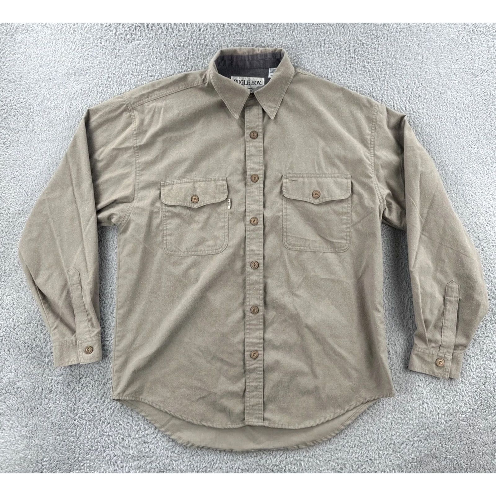 Bugle Boy VINTAGE Bugle Boy Shirt Mens Size L Brown Long Sleeve Button-Up 90s Y2K EUC Size US L / EU 52-54 / 3 - 2 Thumbnail