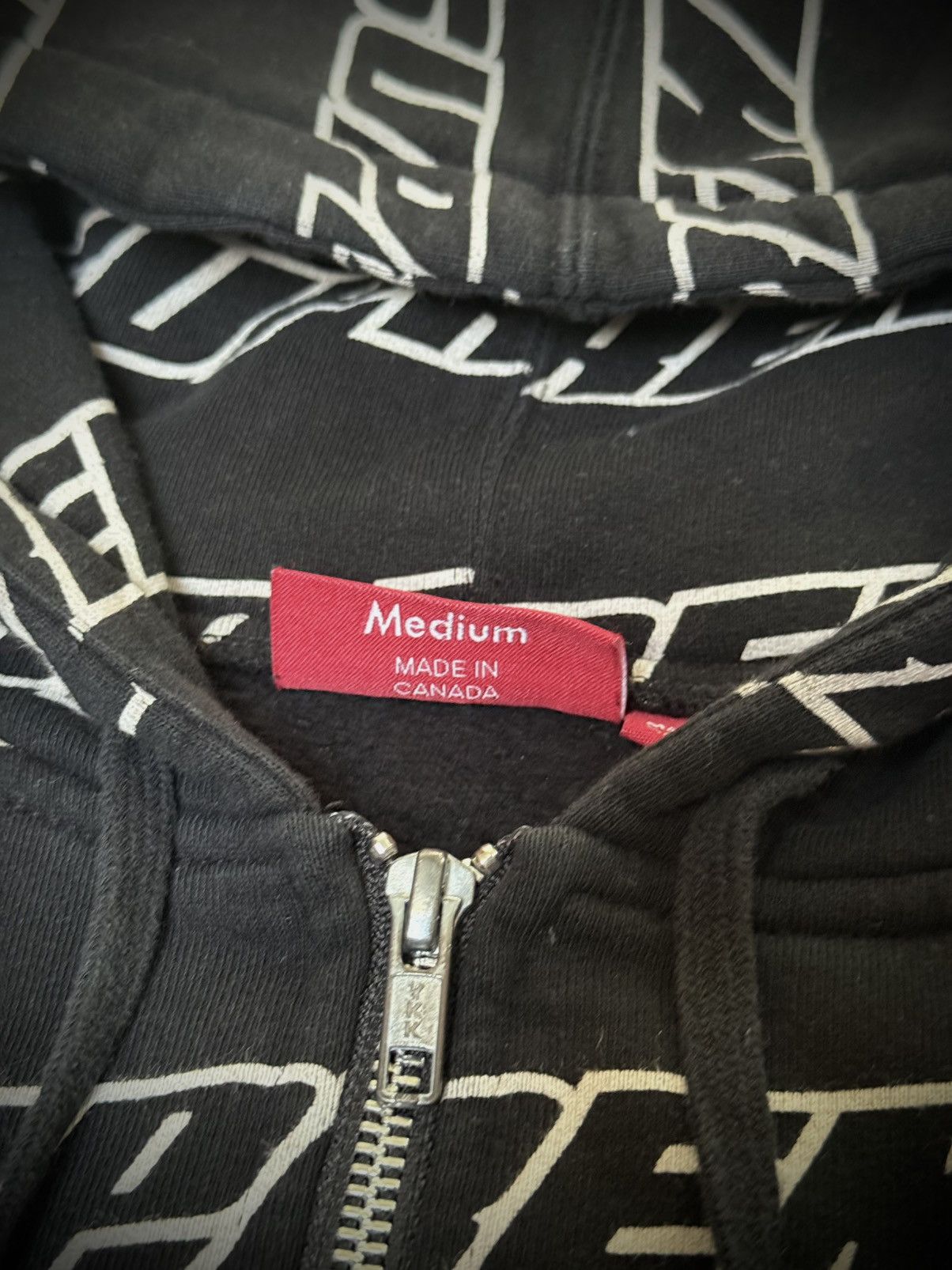 Supreme Supreme SS18 Repeat All Over Logo Print Full Zip Up Hoodie Size US M / EU 48-50 / 2 - 5 Thumbnail