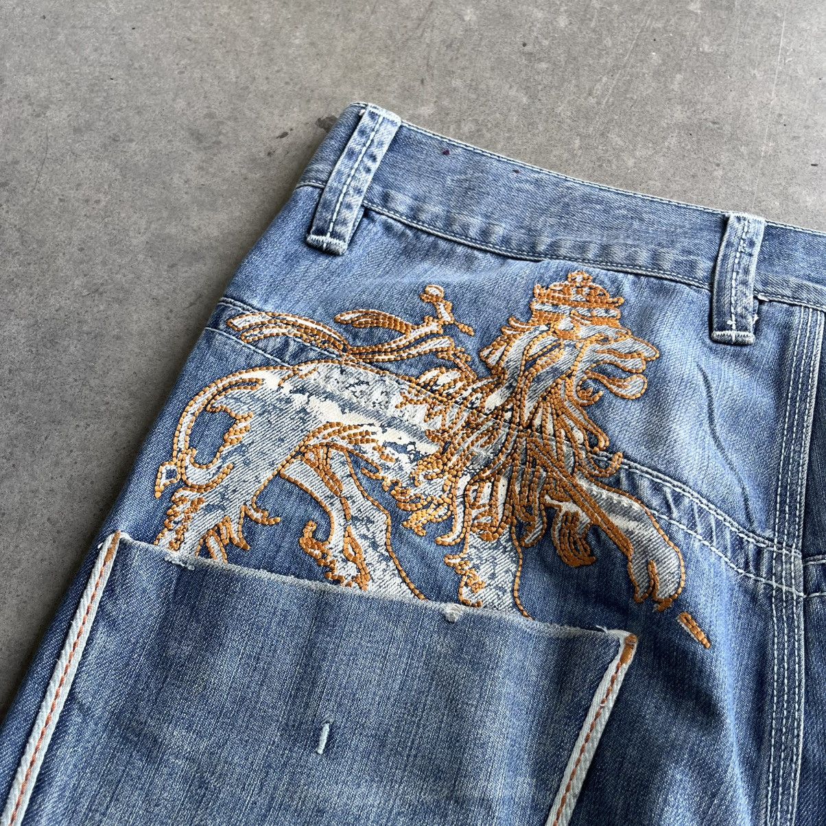Southpole Crazy Y2K Live Mechanics 40x38 Ultra Baggy Wide leg Denim Size US 38 / EU 54 - 8 Thumbnail