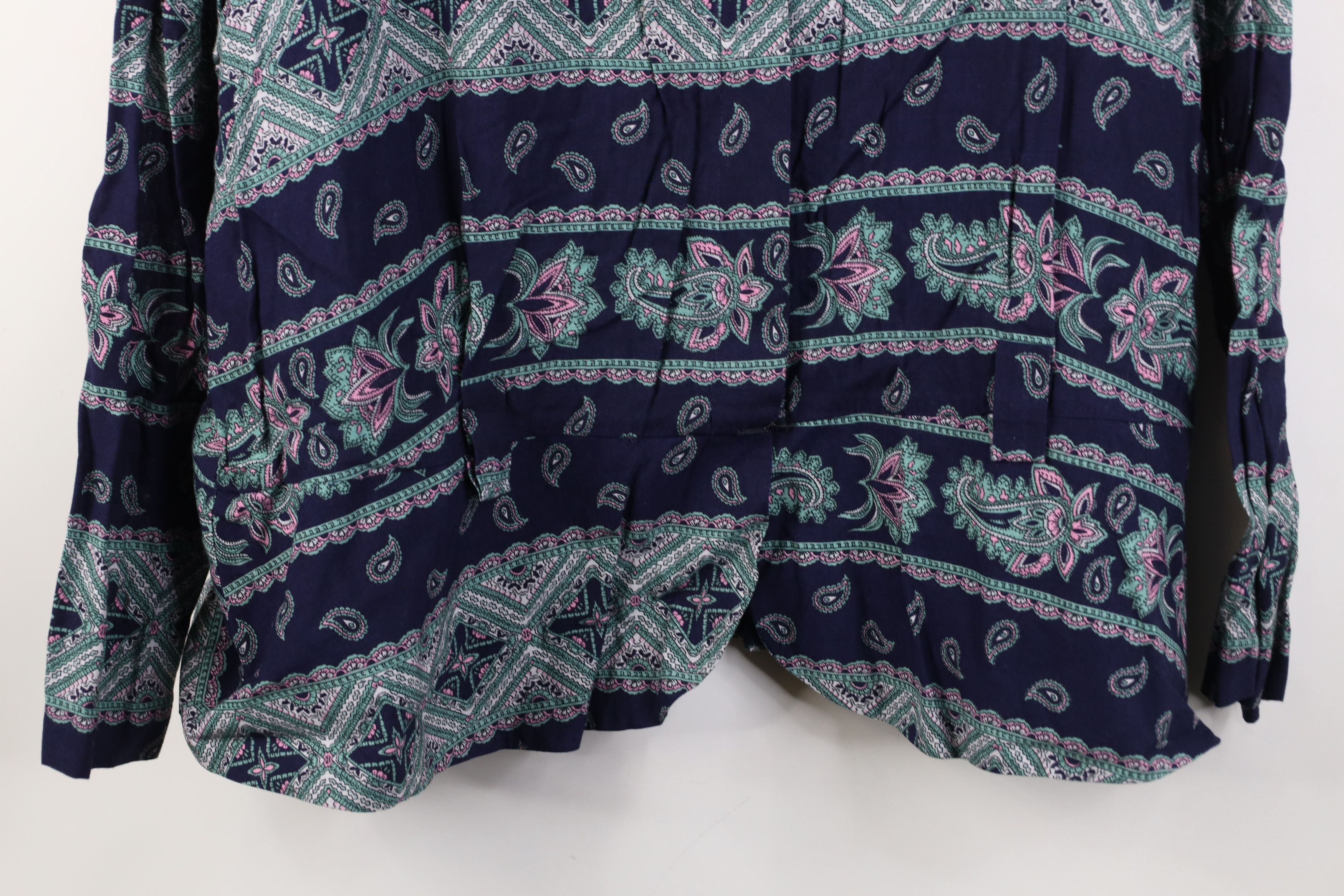 Vintage Vintage 90s Streetwear Paisley Flower Blazer Jacket USA Size 4XL / US 24-26 - 3 Thumbnail