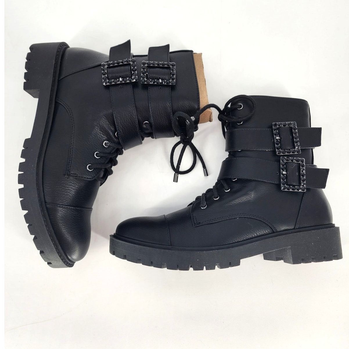Jessica Simpson Jessica Simpson Kerina Black Fashion Combat Boots Size 7M Size US 7 / IT 37 - 7 Thumbnail